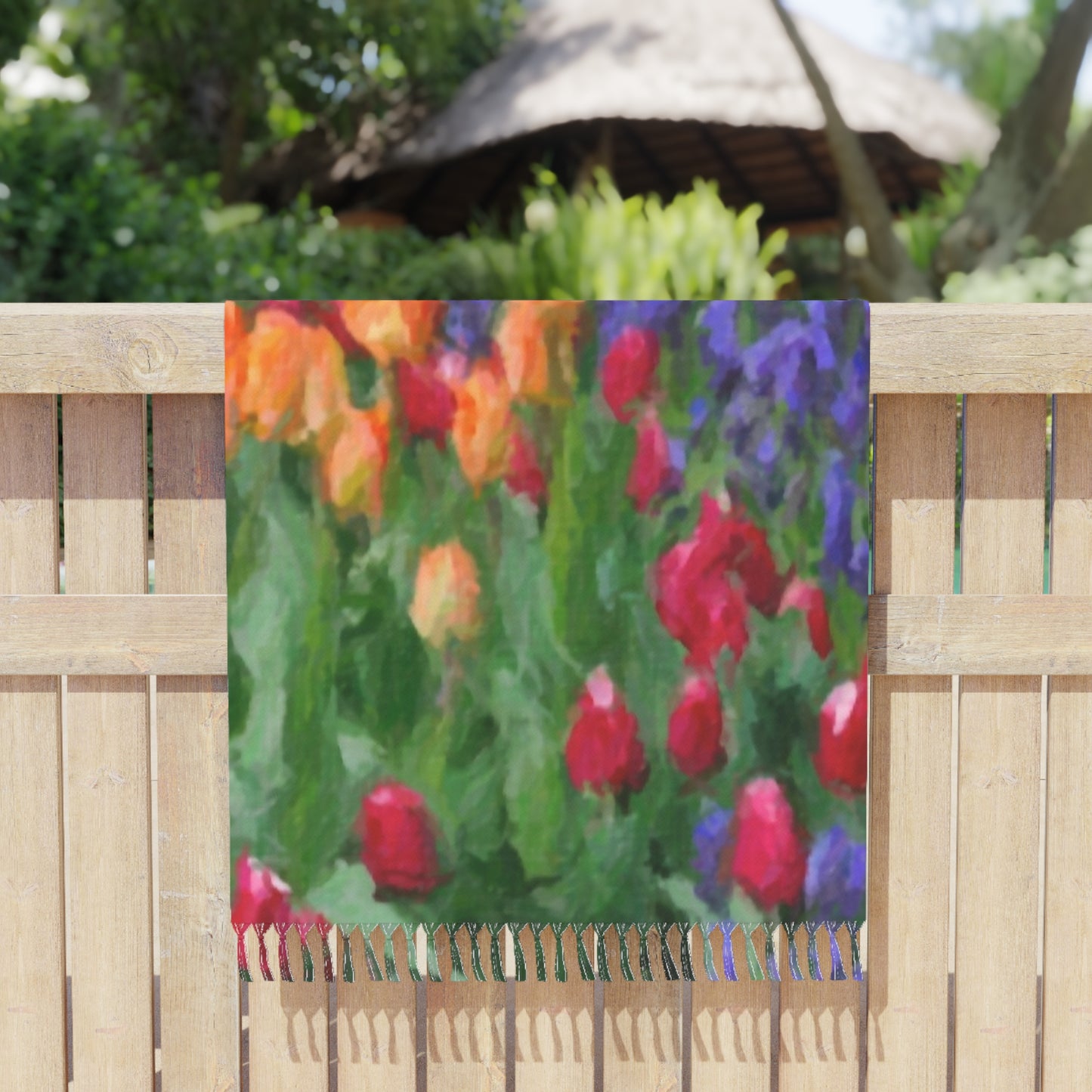 Boho Beach Cloth ... Skagit Valley Tulips ... Skagit Valley, Washington ... Family Archives ... Original Works ... Circa 1980's ...