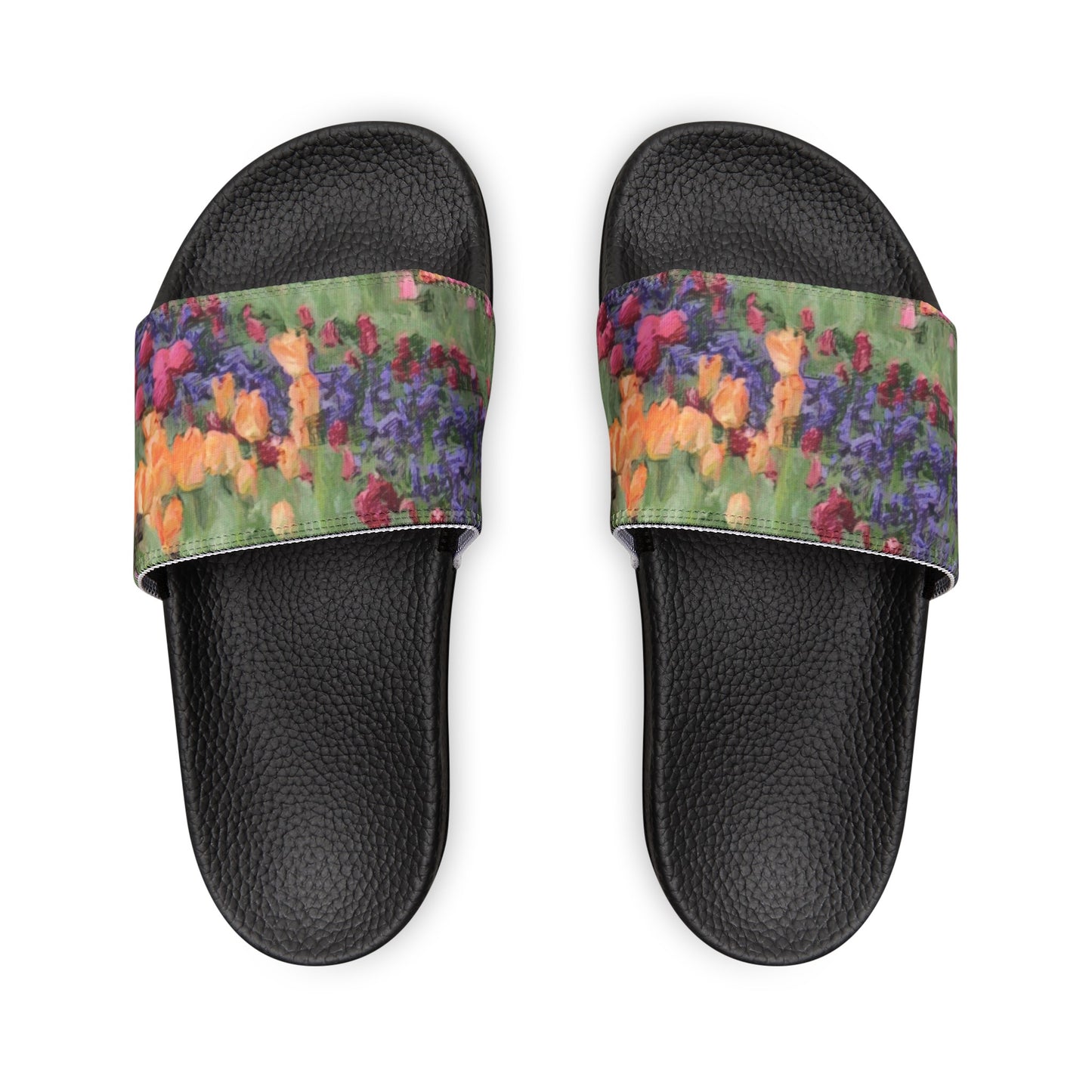 Men's PU Slide Sandals ... Skagit Valley Tulips ... Skagit Valley, Washington ... Family Archives ... Original Works ... Circa 1980's ...