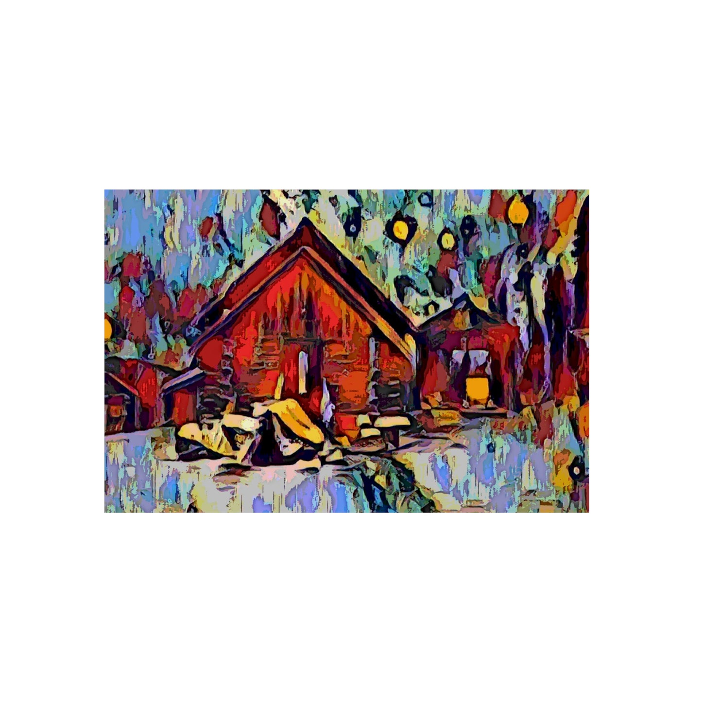 Aluminum Composite Panels ... A Very Abstract "Mountain Winter Scene" ... Original Works. Copyright Phot's Photo_LODA: Les Objets D'Art. December 2023 ...