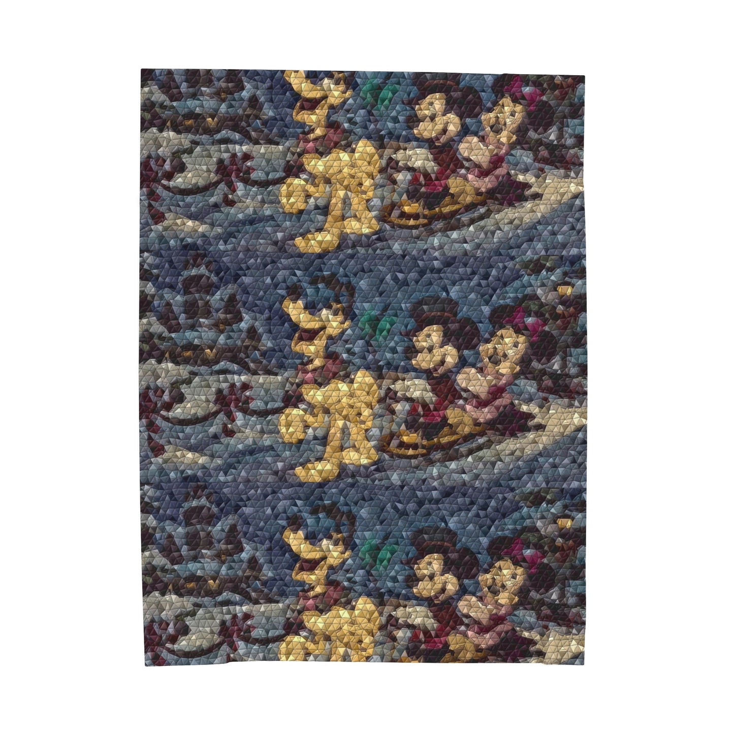 Velveteen Plush Blanket ... Mickey_N_Minnie Mouse & Pluto ... "A Winter Sleigh Ride" ... Original Works. Winter 2023 ...