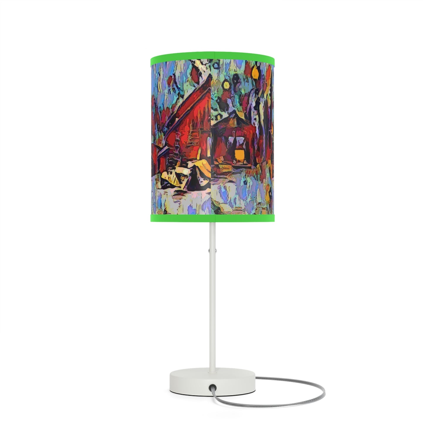 Lamp on a Stand, US|CA plug ... A Very Abstract "Mountain Winter Scene" ... Original Works. Copyright Phot's Photo_LODA: Les Objets D'Art. December 2023 ...