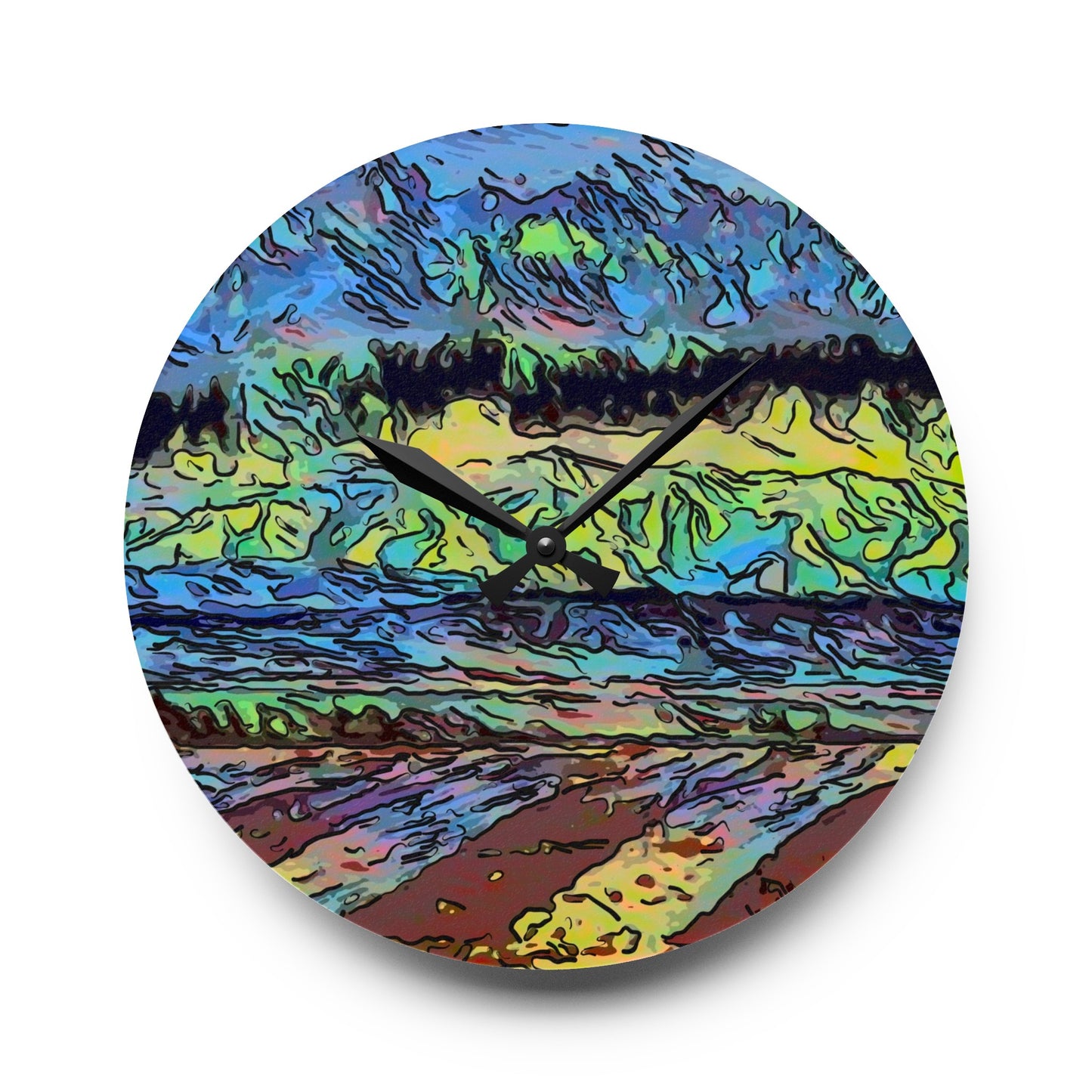 Acrylic Wall Clock ... On-The-Prairie .. "The Storm Is Brewing" ... Central Idaho: November 2023 ... Original Works ...