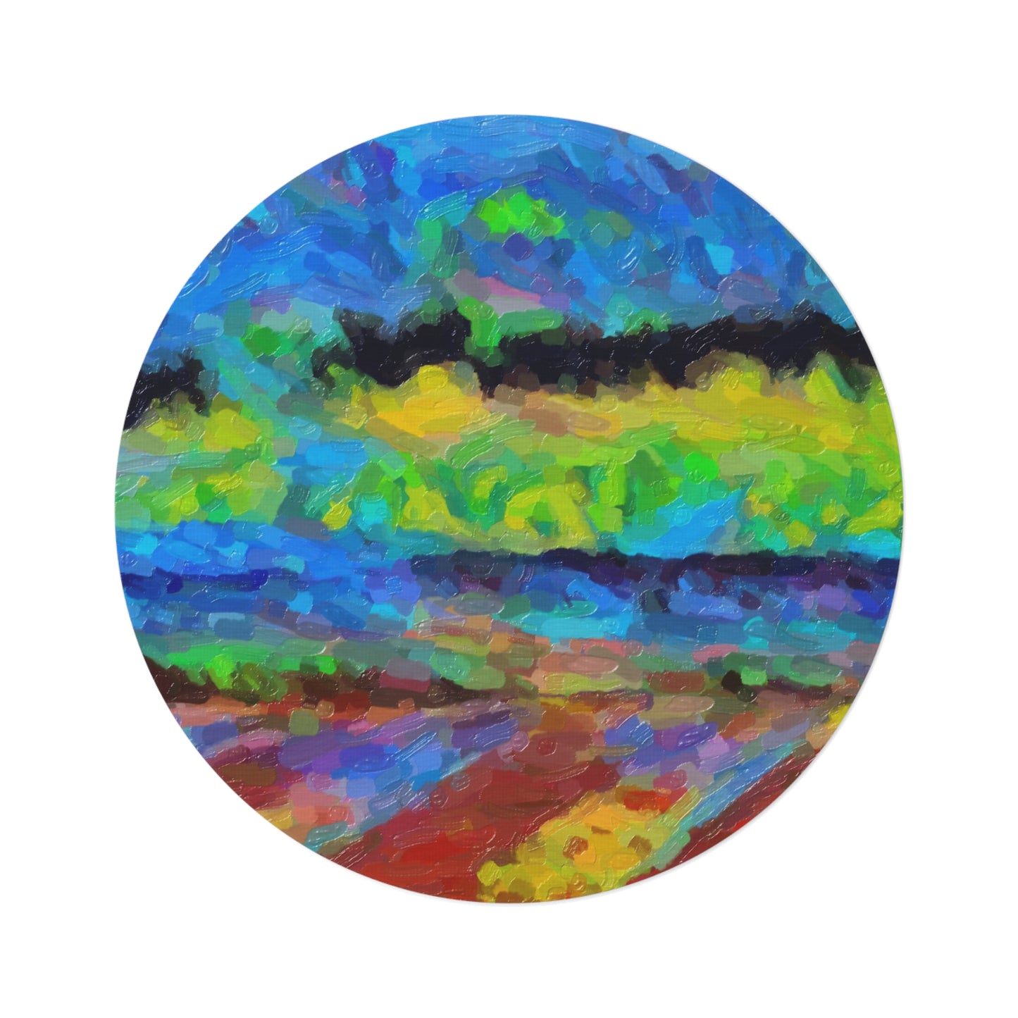 Round Rug ... On-The-Prairie .. "The Storm Is Brewing" ... Central Idaho: November 2023 ... Original Works  ...