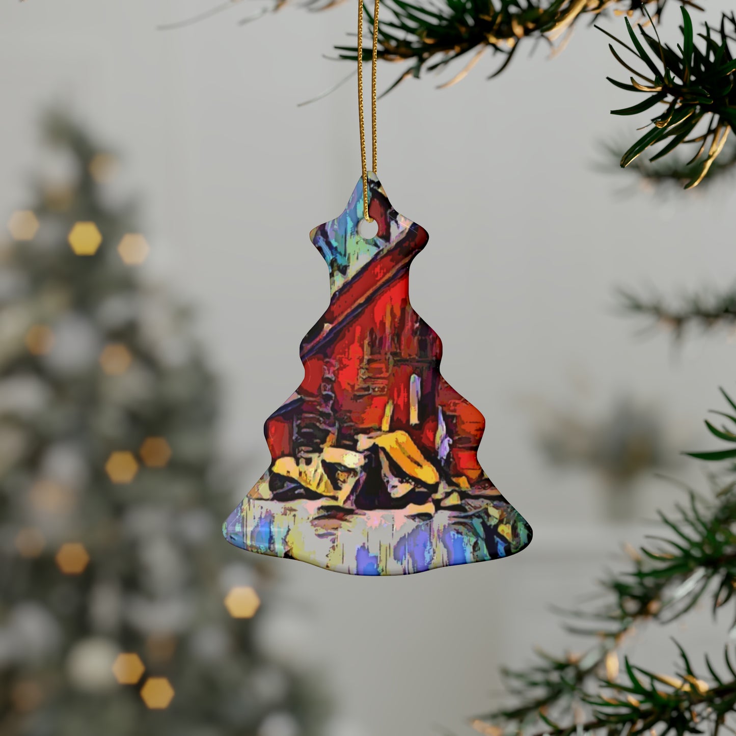 Ceramic Ornaments (1pcs, 5pcs, 10pcs, 20pcs) ... A Very Abstract "Mountain Winter Scene" ... Original Works. Copyright Phot's Photo_LODA: Les Objets D'Art. December 2023 ...