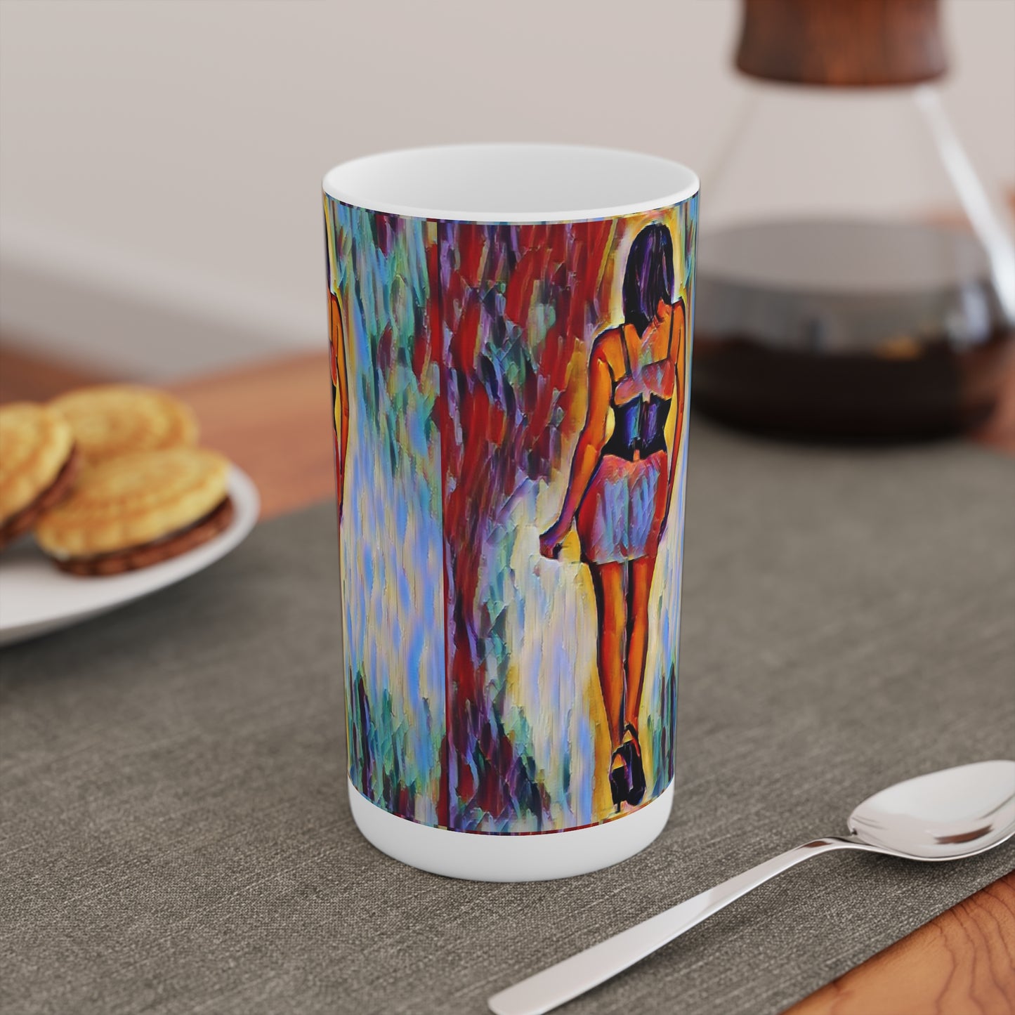 Conical Coffee Mugs (3oz, 8oz, 12oz) ...  I'll Walk 'A-Hundred-Miles' In Stilettos ... Original Works ... June 2023. Central Idaho, USA ...