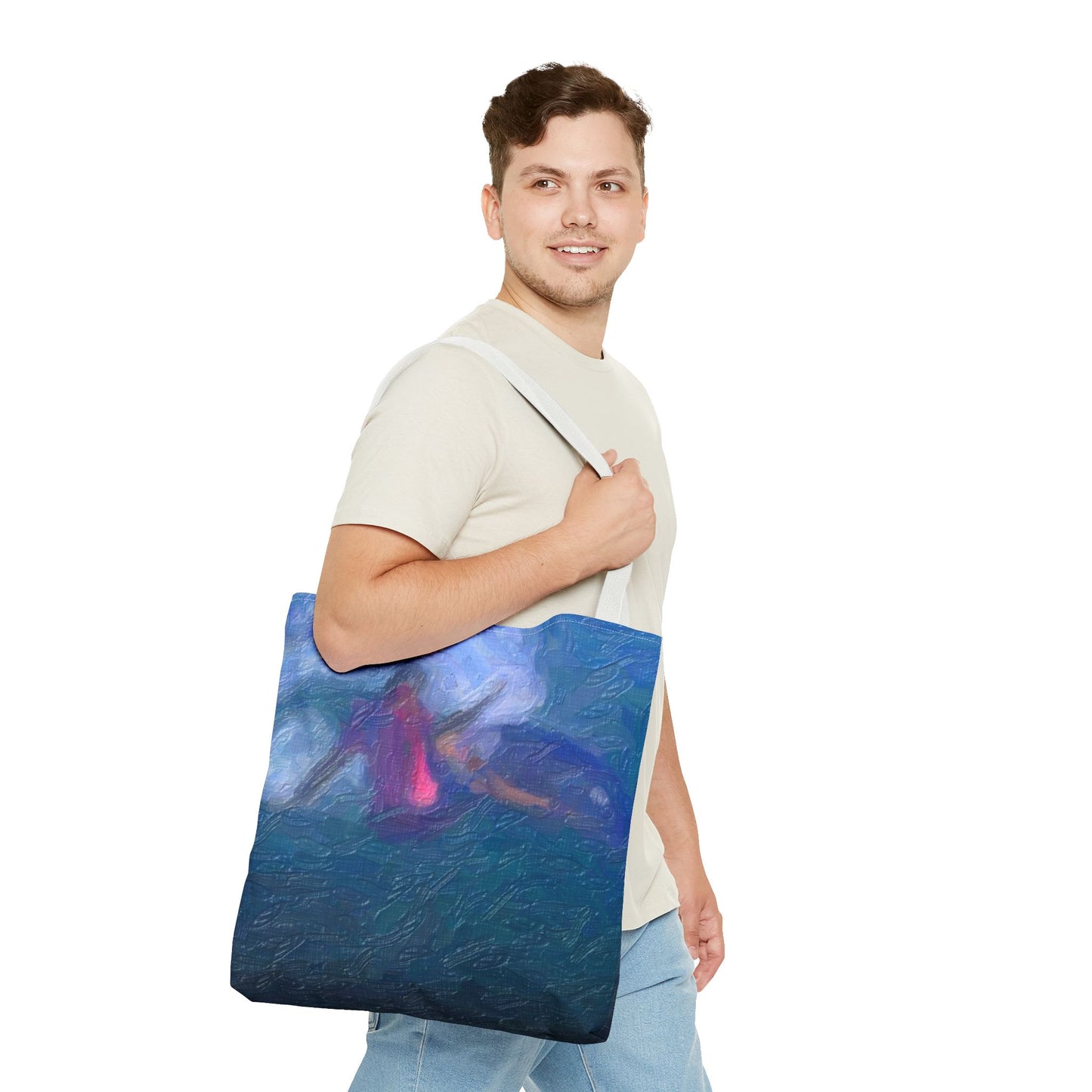 Tote Bag (AOP) ... Paris_2024_Surfing Competition-Tahiti_French-Polynesia .... 'Gabriel Medina World Campion Drops-In' ... Original Works ...