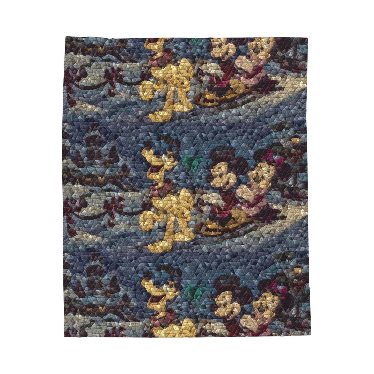 Velveteen Plush Blanket ... Mickey_N_Minnie Mouse & Pluto ... "A Winter Sleigh Ride" ... Original Works. Winter 2023 ...