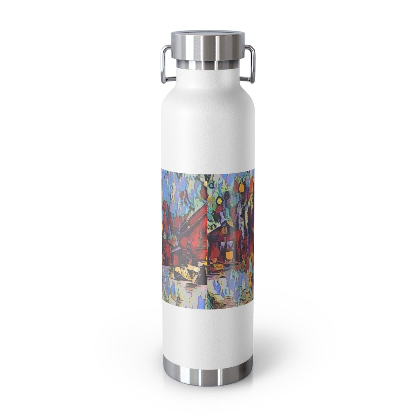 Copper Vacuum Insulated Bottle, 22oz ... A Very Abstract "Mountain Winter Scene" ... Original Works. Copyright Phot's Photo_LODA: Les Objets D'Art. December 2023 ...