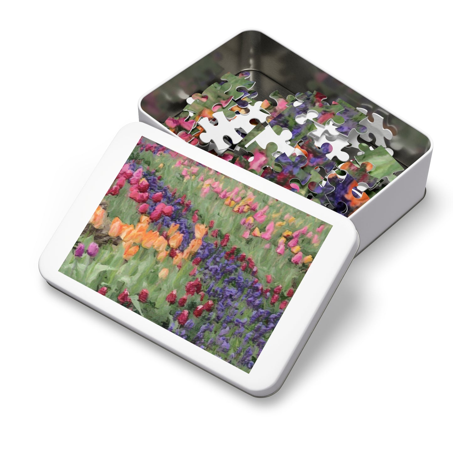 Jigsaw Puzzle (30, 110, 252, 500,1000-Piece) ... Skagit Valley Tulips ... Skagit Valley, Washington ... Family Archives ... Original Works ... Circa 1980's ...