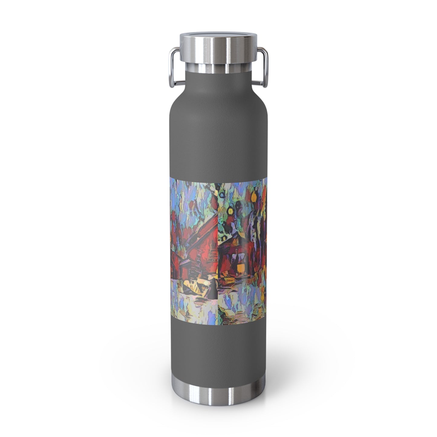 Copper Vacuum Insulated Bottle, 22oz ... A Very Abstract "Mountain Winter Scene" ... Original Works. Copyright Phot's Photo_LODA: Les Objets D'Art. December 2023 ...