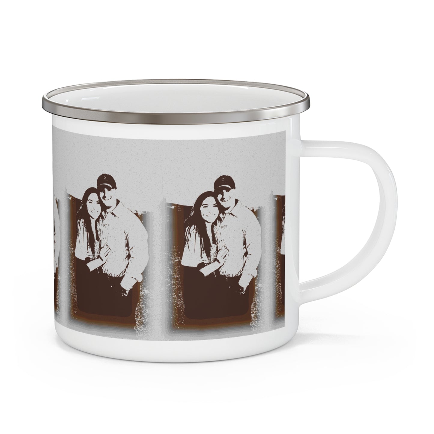 Enamel Camping Mug ... "The Best Of Friends" ... Original Works ... December 2023 ... Central Idaho, USA.