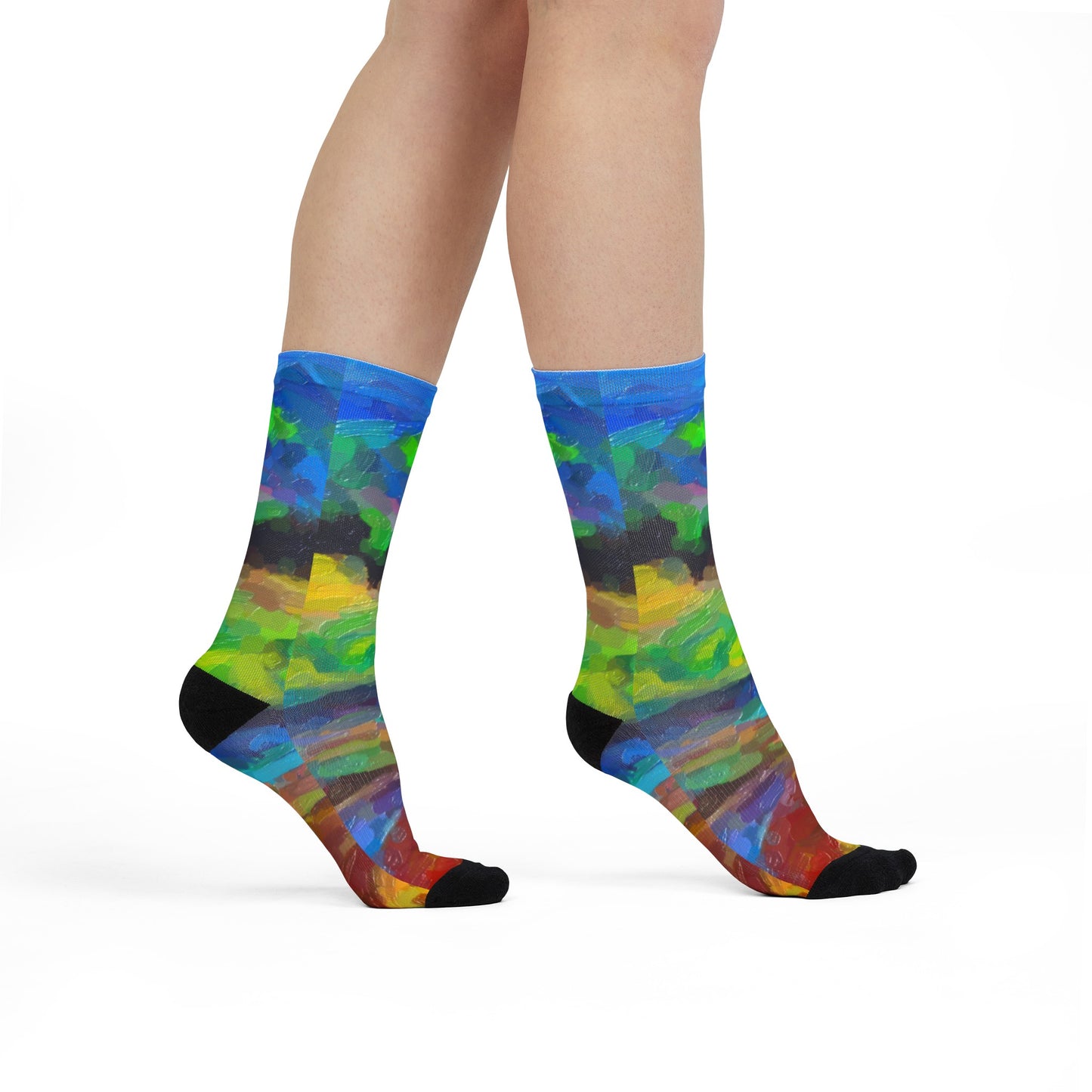 Sublimation Crew Socks ... On-The-Prairie .. "The Storm Is Brewing" ... Central Idaho: November 2023 ... Original Works  ...