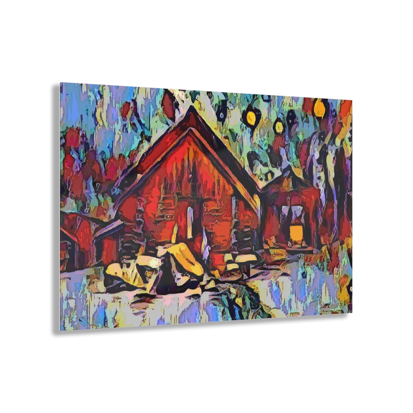 Acrylic Prints ... A Very Abstract "Mountain Winter Scene" ... Original Works. Copyright Phot's Photo_LODA: Les Objets D'Art. December 2023 ...