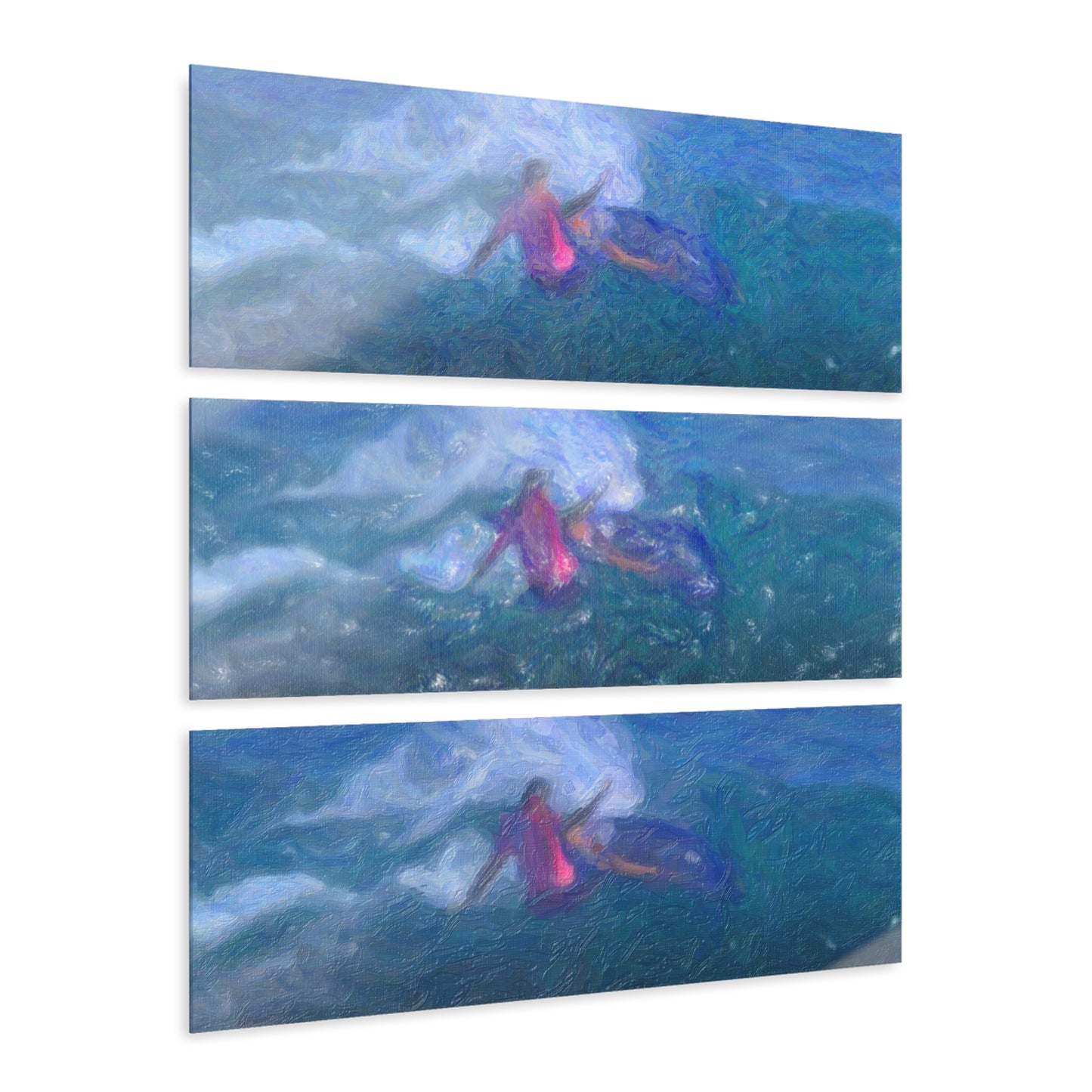 Acrylic Prints (Triptych) ... Paris_2024_Surfing Competition-Tahiti_French-Polynesia .... 'Gabriel Medina World Campion Drops-In' ... Original Works ...