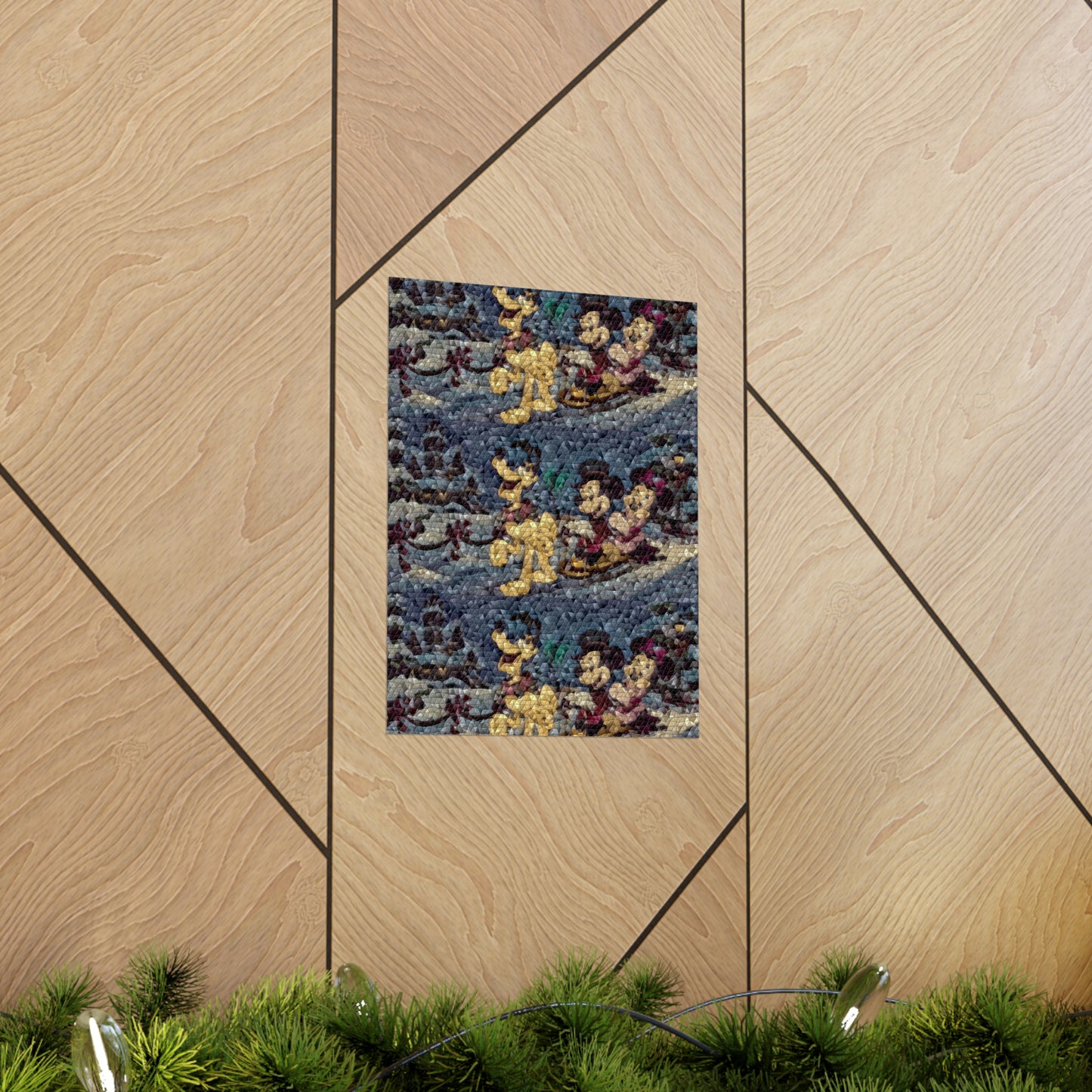 Matte Vertical Posters ... Mickey_N_Minnie Mouse & Pluto ... "A Winter Sleigh Ride" ... Original Works. Winter 2023 ...