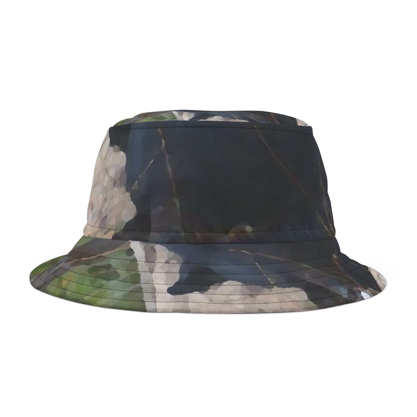Bucket Hat (AOP) ... 500#'s Of Him ... "Black Bear Rhett-Creek-Yogi Stops Bye For Snacks" ... September 2022 ... Original Works ...