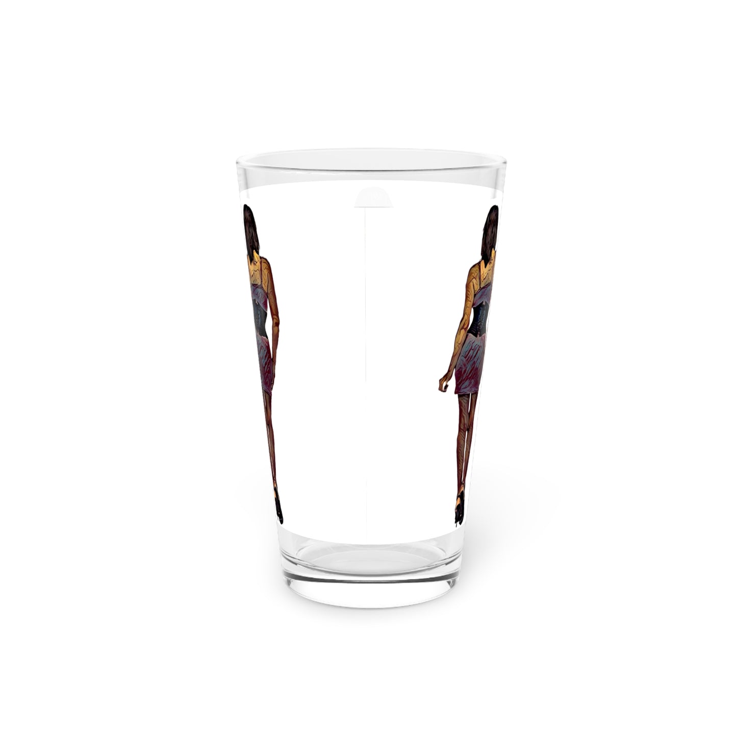 Pint Glass, 16oz ...  I'll Walk 'A-Hundred-Miles' In Stilettos ... Original Works ... June 2023. Central Idaho, USA ...