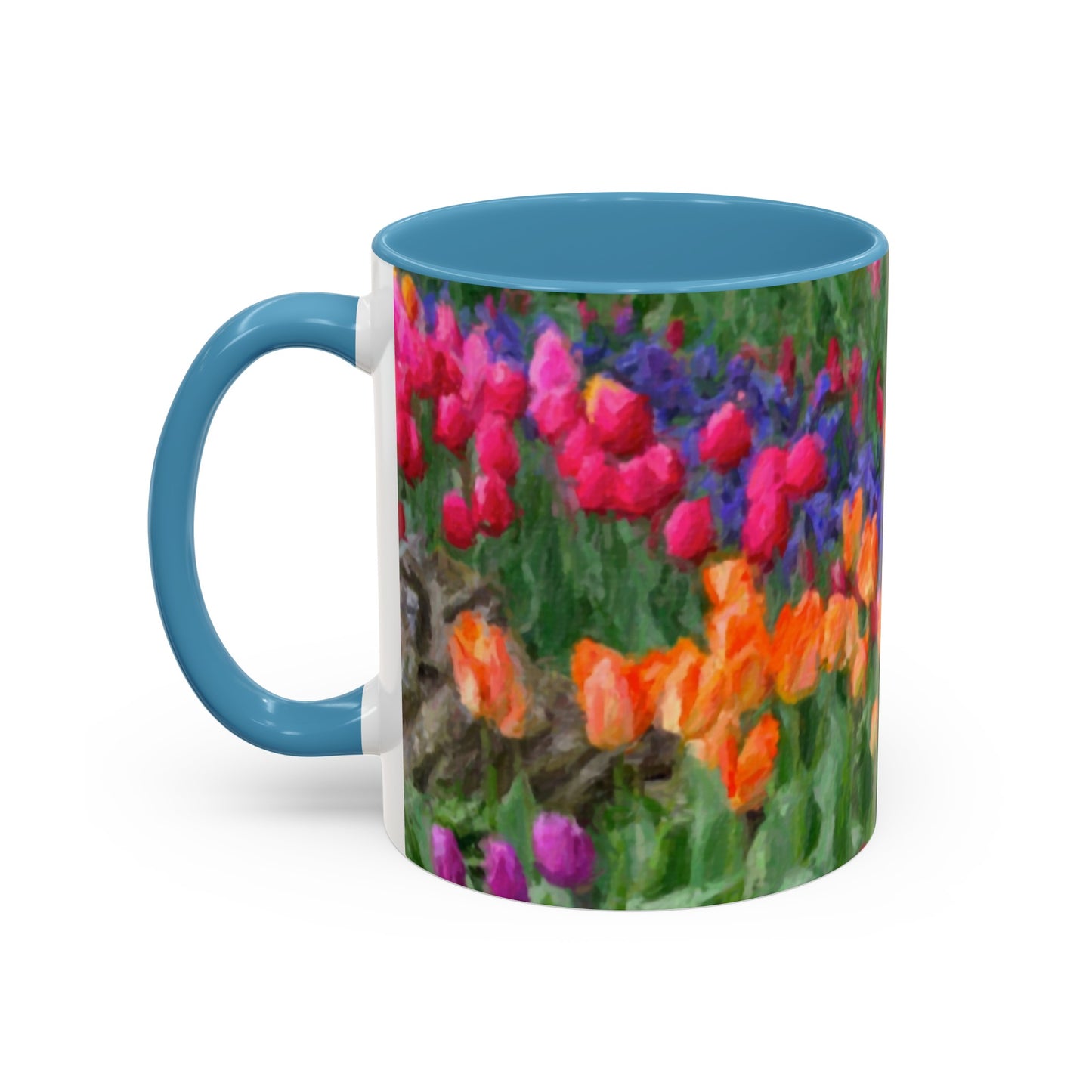 Accent Coffee Mug (11, 15oz) ... Skagit Valley Tulips ... Skagit Valley, Washington ... Family Archives ... Original Works ... Circa 1980's ...