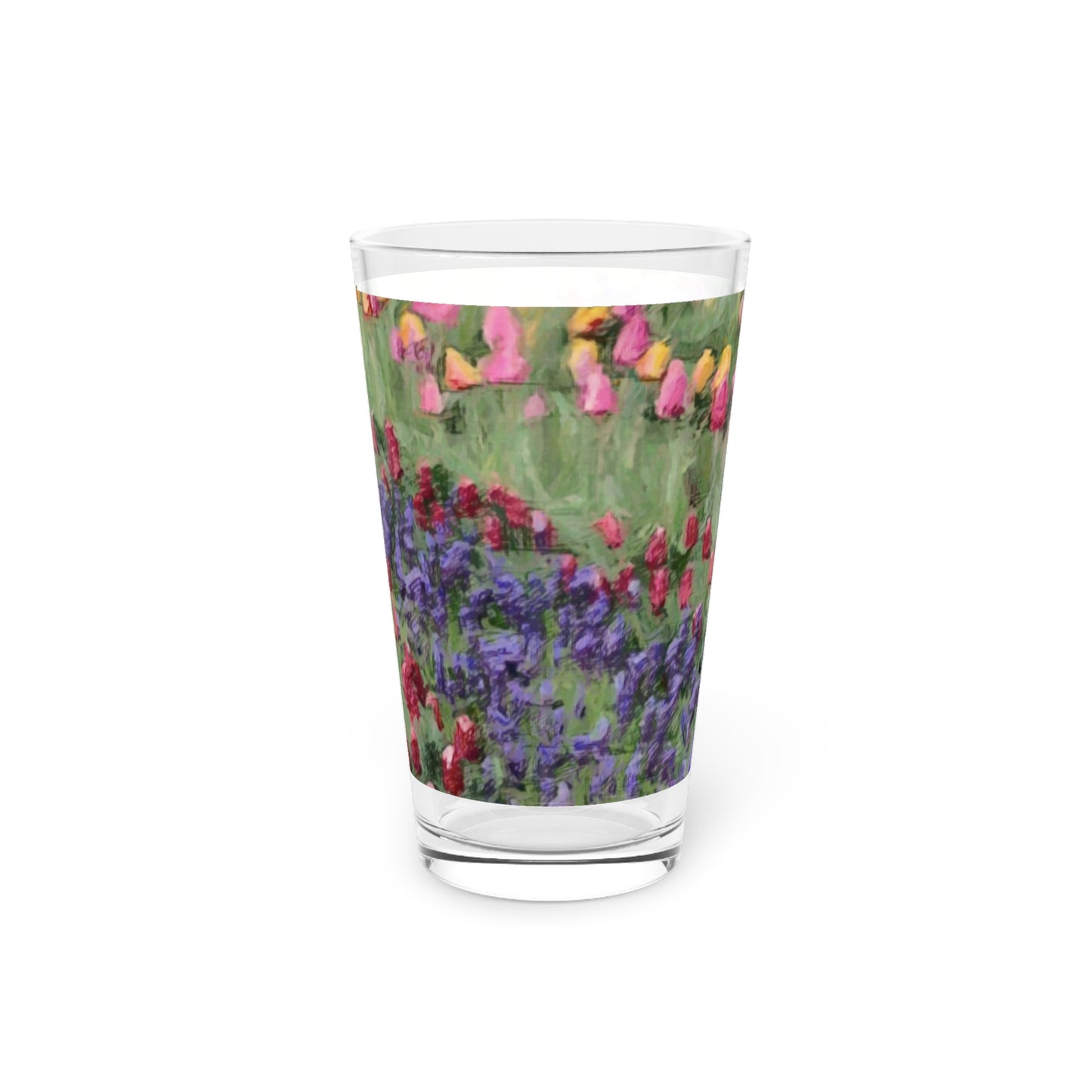Pint Glass, 16oz ... Skagit Valley Tulips ... Skagit Valley, Washington ... Family Archives ... Original Works ... Circa 1980's ...