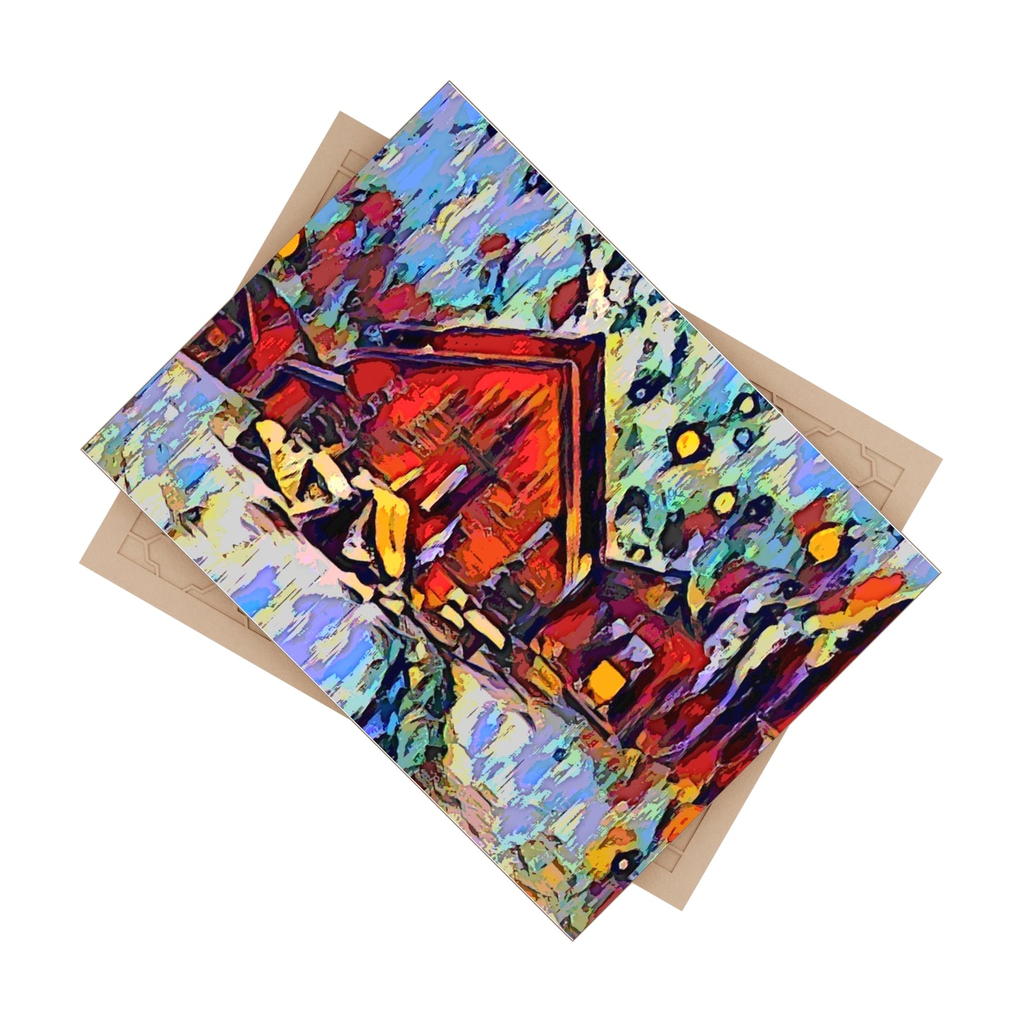 Ceramic Photo Tile ... A Very Abstract "Mountain Winter Scene" ... Original Works. Copyright Phot's Photo_LODA: Les Objets D'Art. December 2023 ...