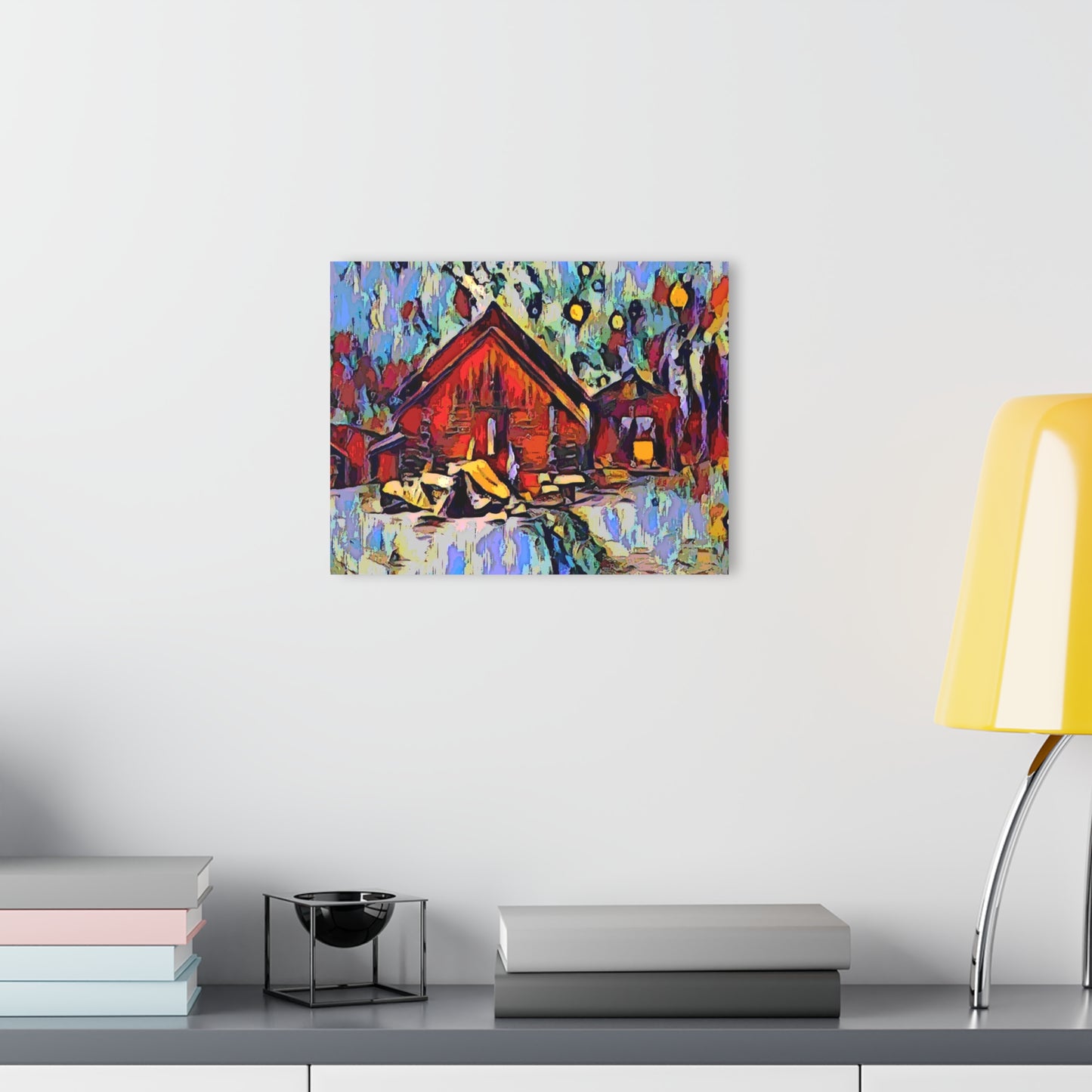 Acrylic Prints (French Cleat Hanging) ... A Very Abstract "Mountain Winter Scene" ... Original Works. Copyright Phot's Photo_LODA: Les Objets D'Art. December 2023 ...