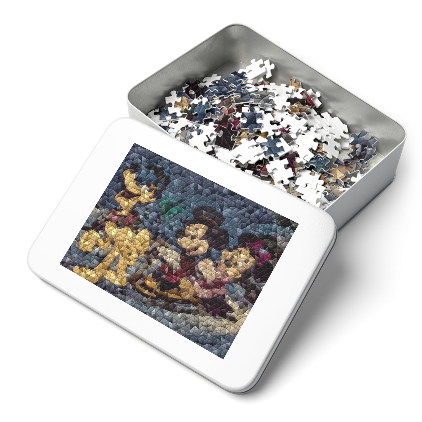 Jigsaw Puzzle (30, 110, 252, 500,1000-Piece) ... Mickey_N_Minnie Mouse & Pluto ... "A Winter Sleigh Ride" ... Original Works. Winter 2023 ...