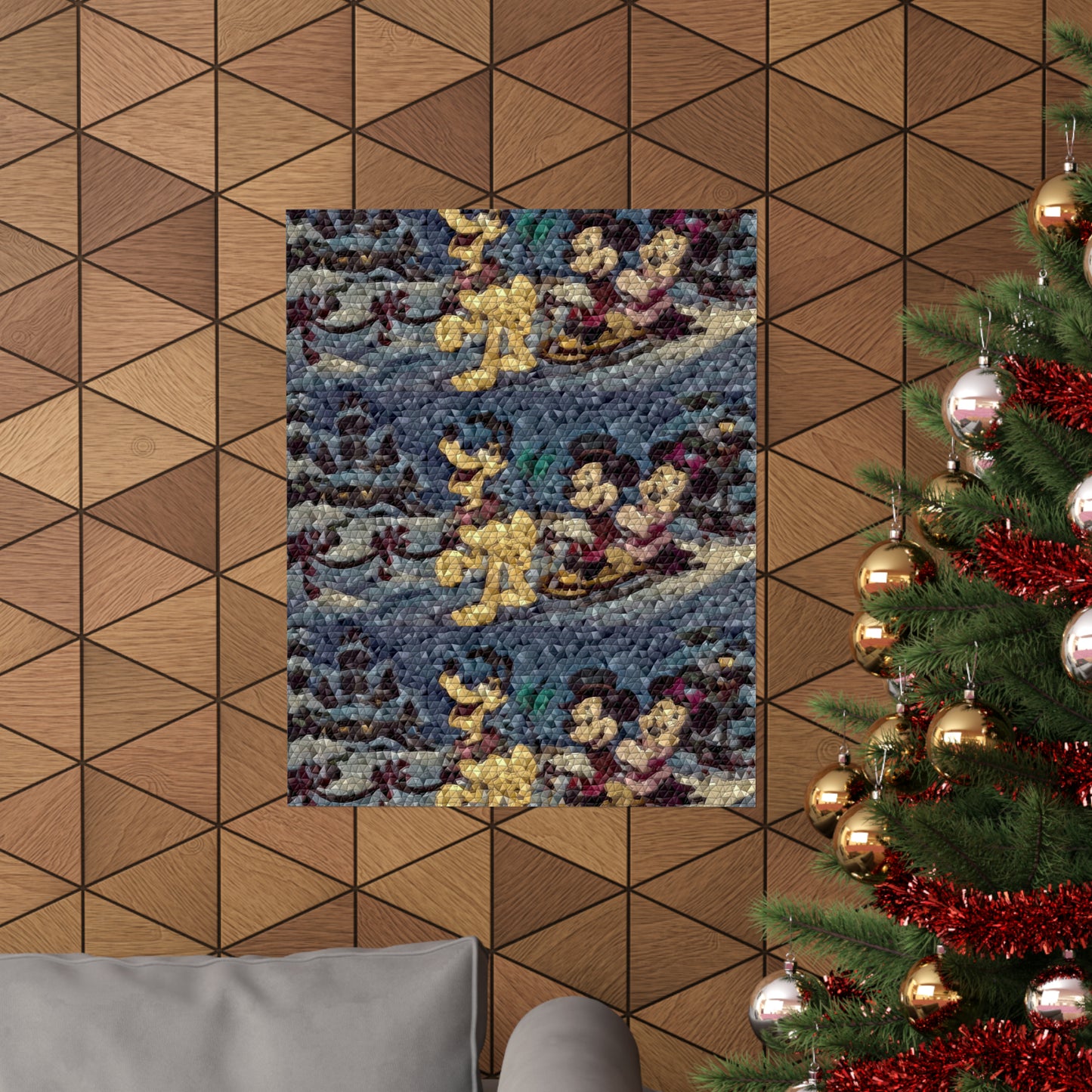 Matte Vertical Posters ... Mickey_N_Minnie Mouse & Pluto ... "A Winter Sleigh Ride" ... Original Works. Winter 2023 ...