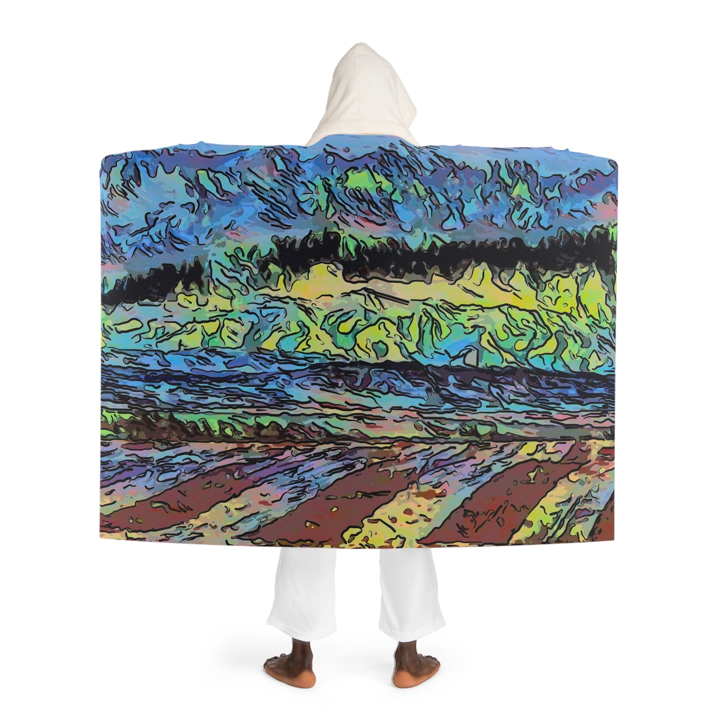 Hooded Sherpa Fleece Blanket ... On-The-Prairie .. "The Storm Is Brewing" ... Central Idaho: November 2023 ... Original Works  ...