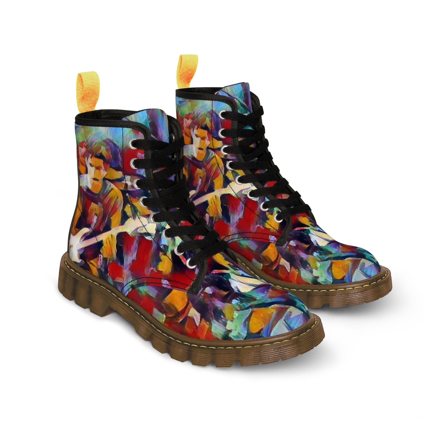 Men's Canvas Boots ... "Them-Mean-Old-BOOTIN'-Blues" ... (Walkin'-Blues) ... Dead & Company Summer-Tour-2023 ... The Final Dose ... Original Works ...
