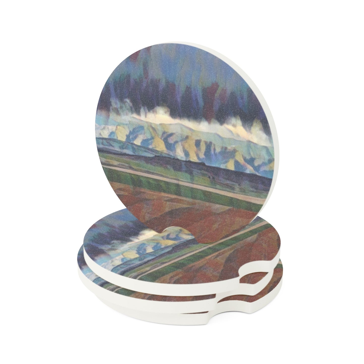 Soapstone Car Coaster ... On-The-Prairie .. "The Storm Is Brewing" ... Central Idaho: November 2023 ... Original Works  ...