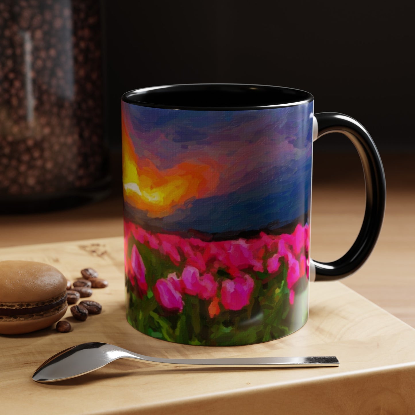 Accent Coffee Mug (11, 15oz) ... Skagit Valley Tulips ... Skagit Valley, Washington ... Family Archives ... Original Works ... Circa 1980's ...