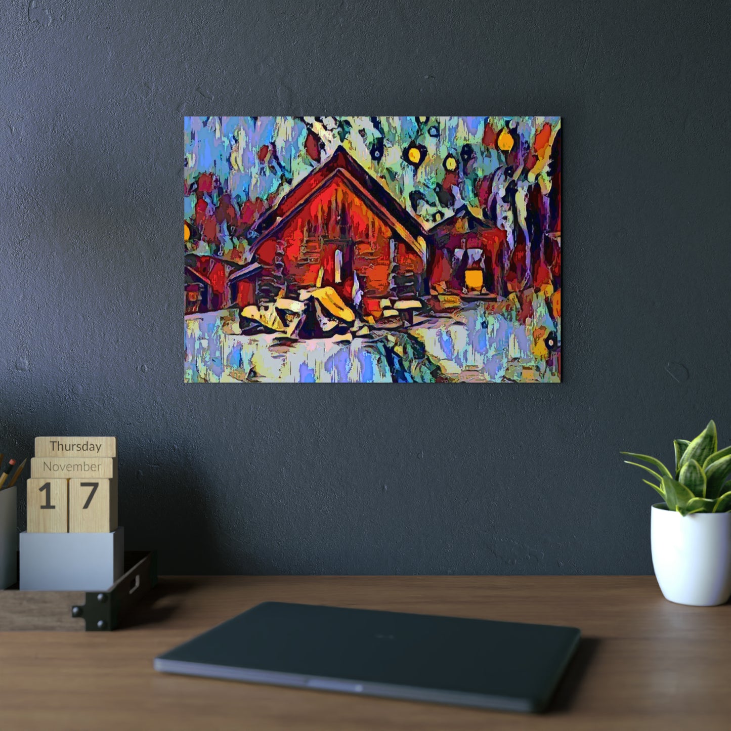 Aluminum Composite Panels ... A Very Abstract "Mountain Winter Scene" ... Original Works. Copyright Phot's Photo_LODA: Les Objets D'Art. December 2023 ...