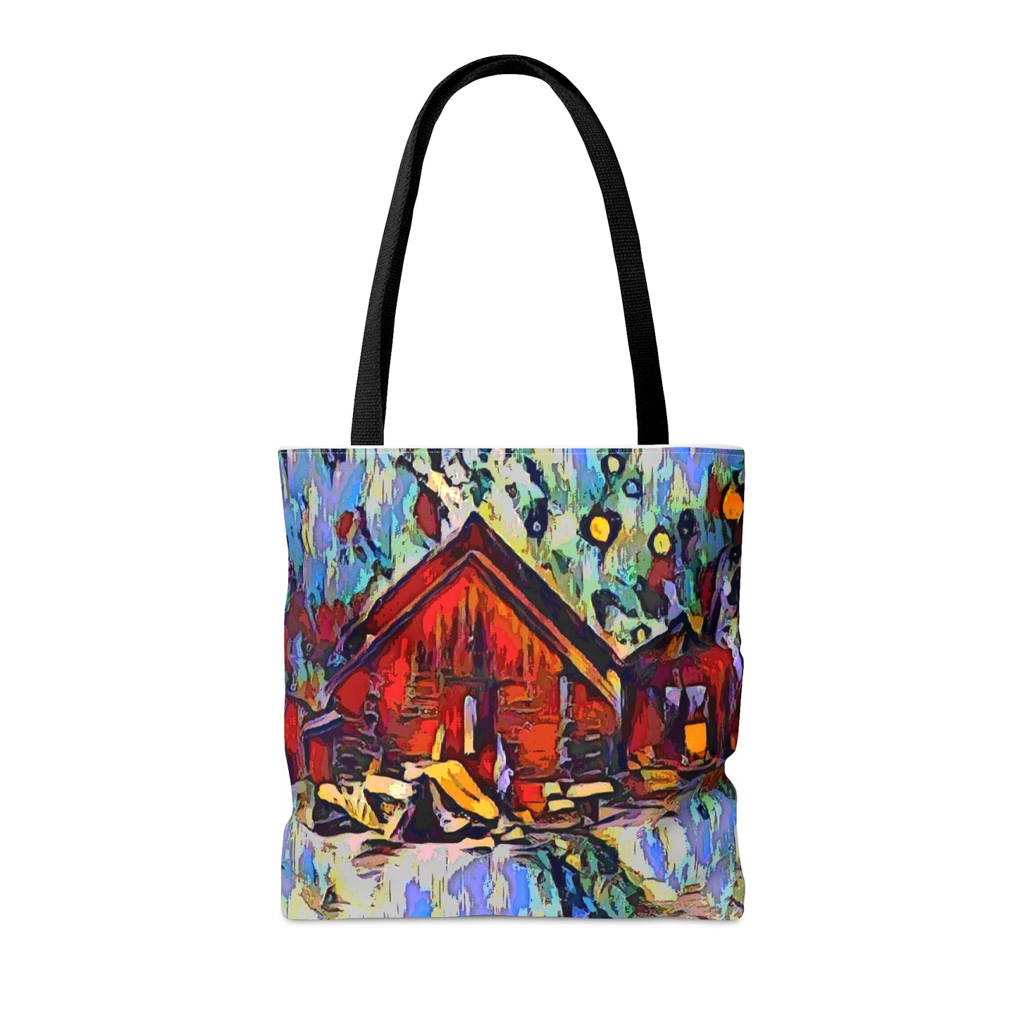 Tote Bag (AOP) ... A Very Abstract "Mountain Winter Scene" ... Original Works. Copyright Phot's Photo_LODA: Les Objets D'Art. December 2023 ...