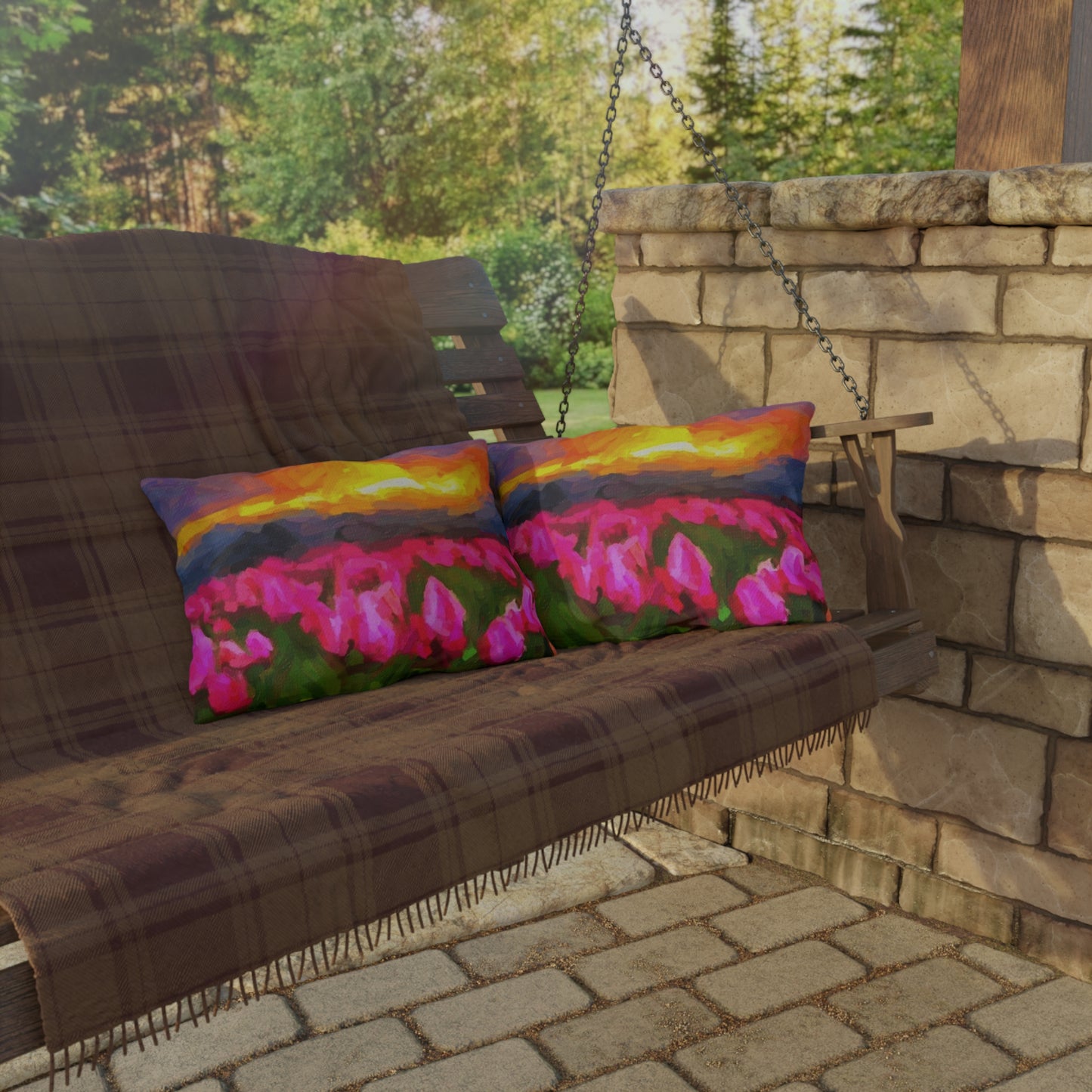 Outdoor Pillows ... Skagit Valley Tulips ... Skagit Valley, Washington ... Family Archives ... Original Works ... Circa 1980's ...