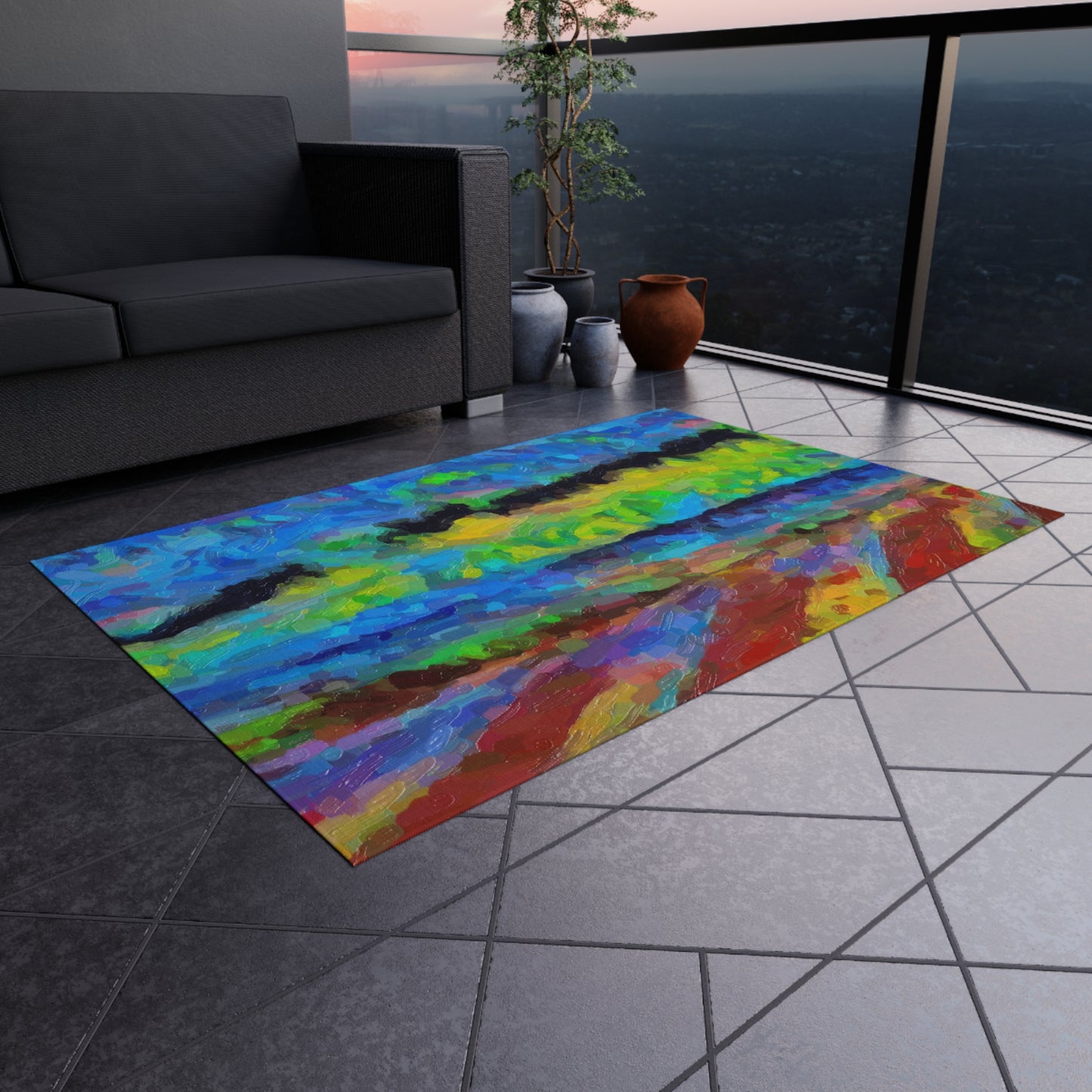 Outdoor Rug ... On-The-Prairie .. "The Storm Is Brewing" ... Central Idaho: November 2023 ... Original Works  ...