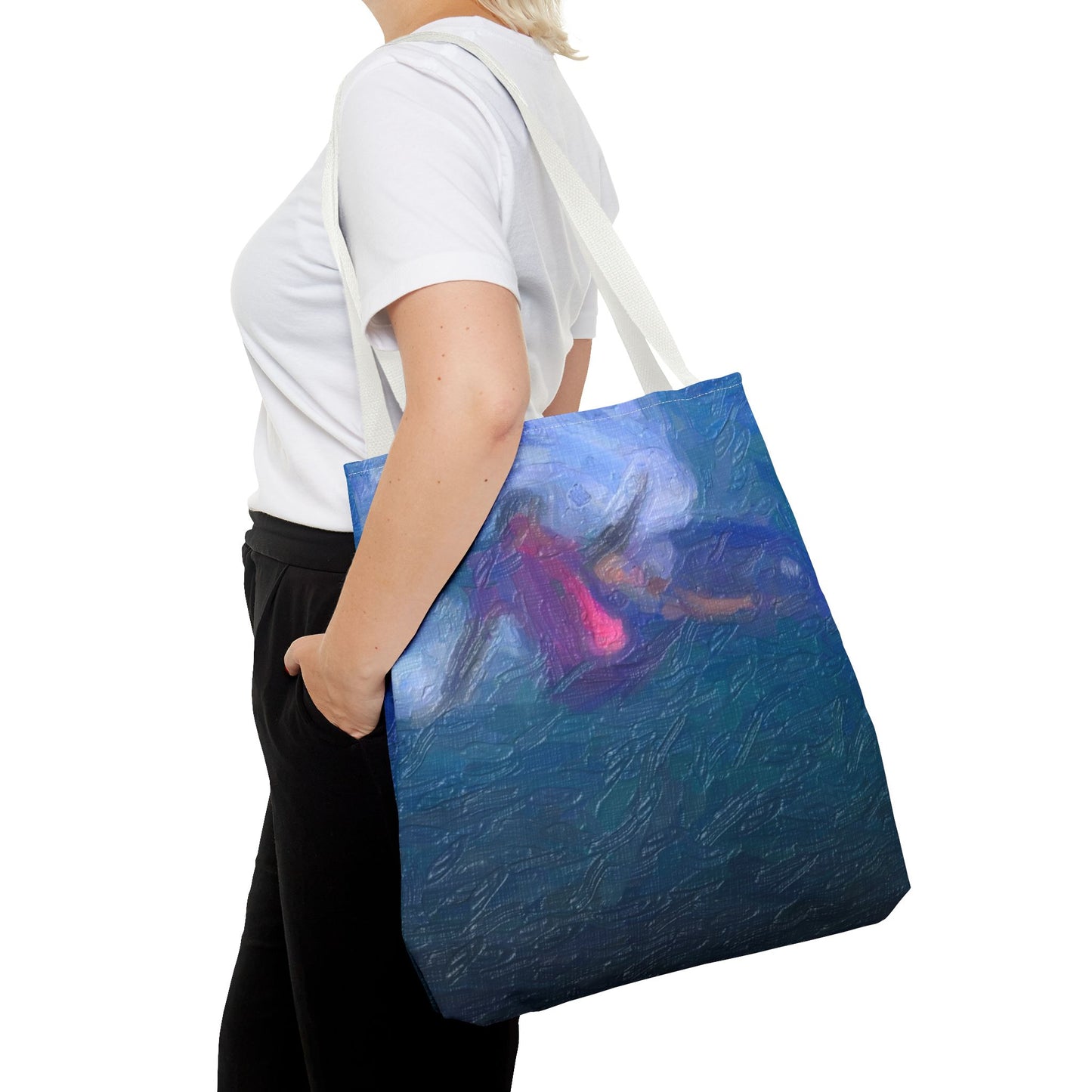 Tote Bag (AOP) ... Paris_2024_Surfing Competition-Tahiti_French-Polynesia .... 'Gabriel Medina World Campion Drops-In' ... Original Works ...