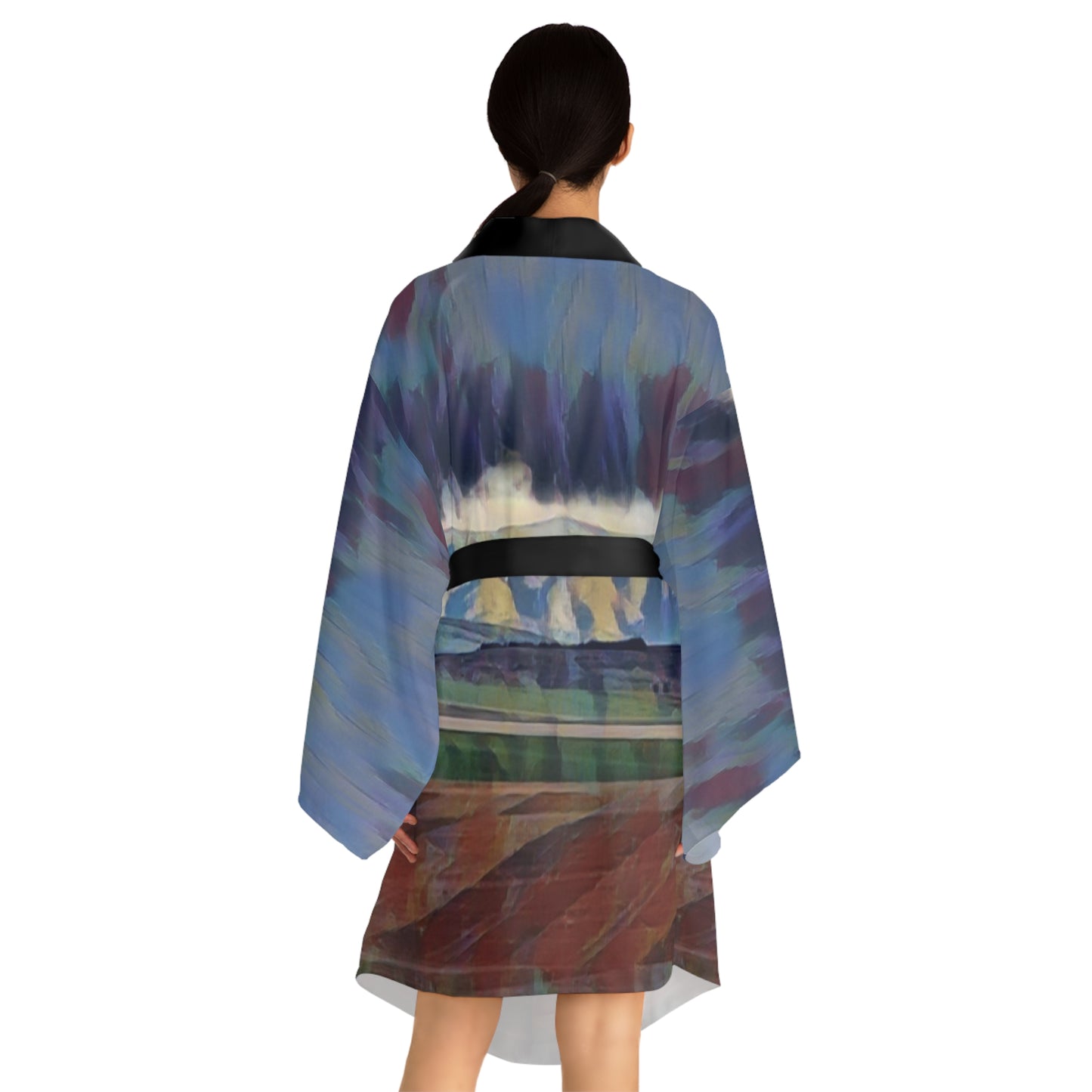 Long Sleeve Kimono Robe (AOP) ... On-The-Prairie .. "The Storm Is Brewing" ... Central Idaho: November 2023 ... Original Works ...