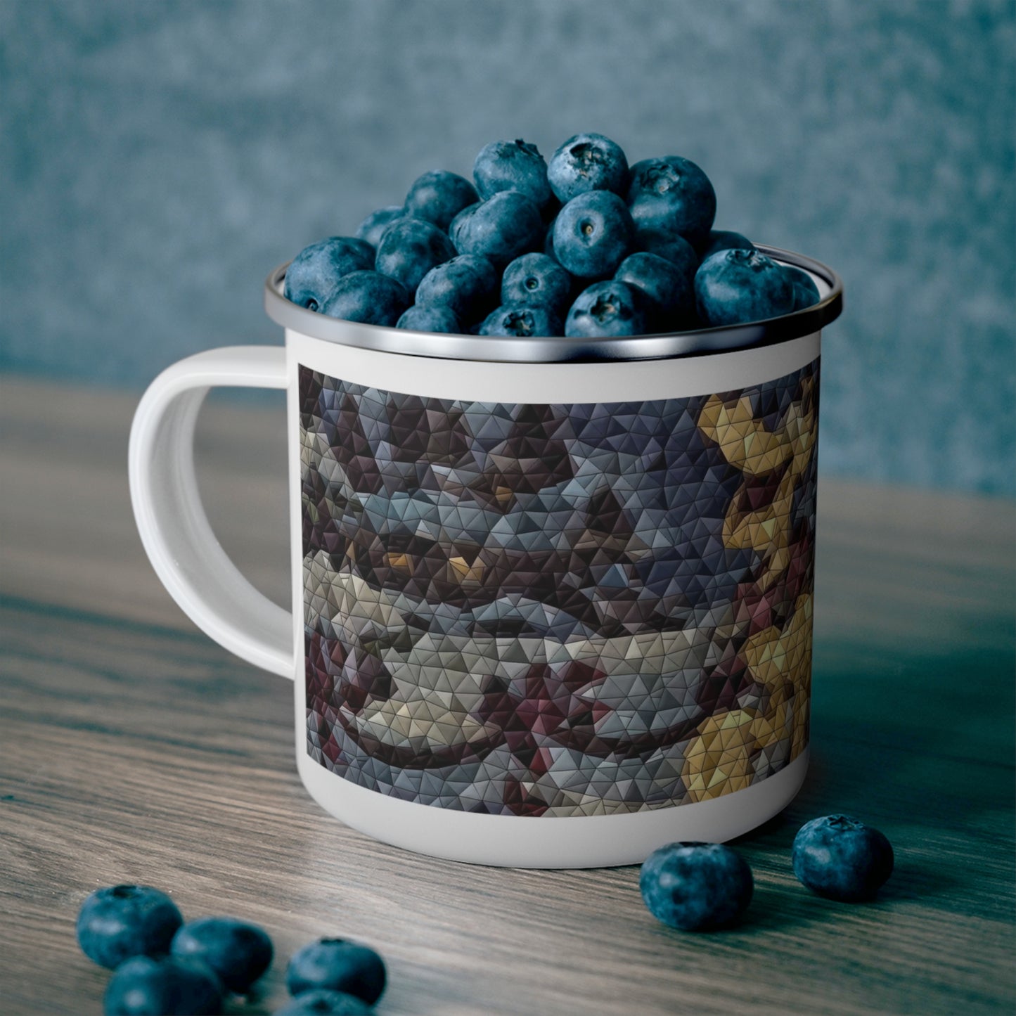 Enamel Camping Mug ... Mickey_N_Minnie Mouse & Pluto ... "A Winter Sleigh Ride" ... Original Works. Winter 2023 ...