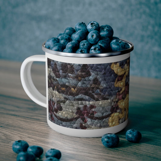 Enamel Camping Mug ... Mickey_N_Minnie Mouse & Pluto ... "A Winter Sleigh Ride" ... Original Works. Winter 2023 ...