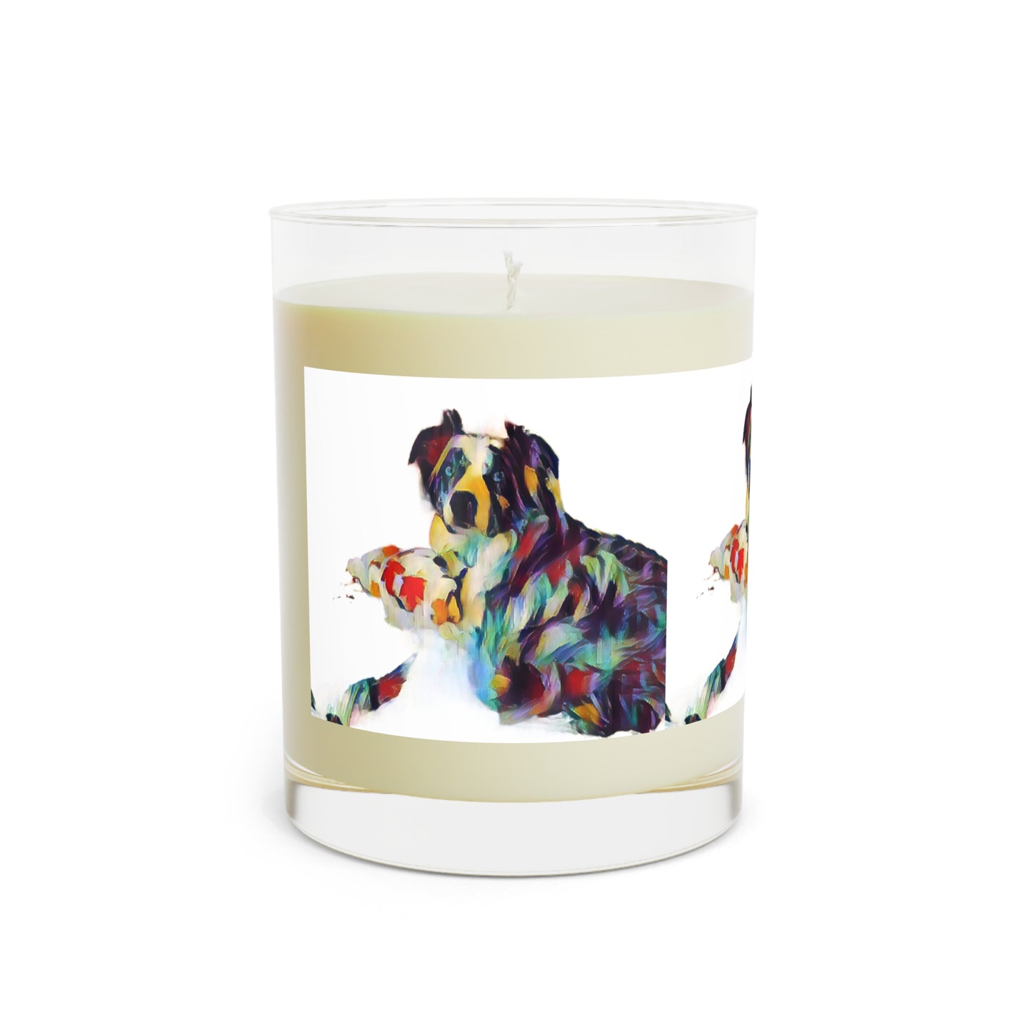 Scented Candle - Full Glass, 11oz ... Ozzy-Hippensteel ... "Don't Cry Now ... Dry-Your-Eyes ... On-The-Wind". Original Works. May 2023.