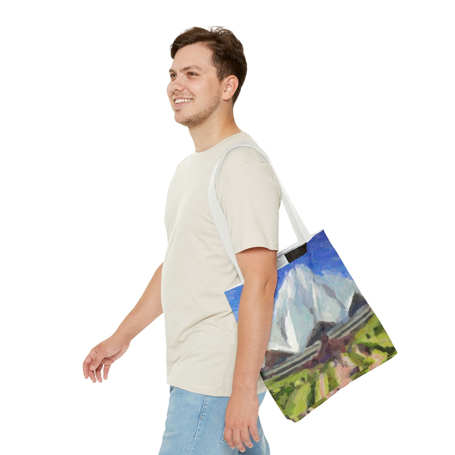 Tote Bag (AOP) ... Bahai'i-House-Of-Worship ... "New Delhi's World-Famous Lotus Temple" ... Original Works ... Delhi, India: Circa 2003-2007 ...