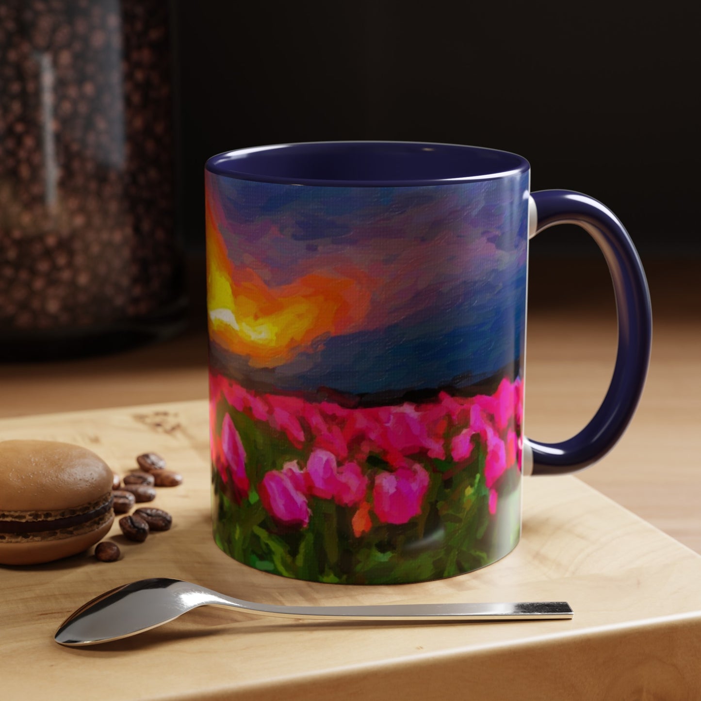Accent Coffee Mug (11, 15oz) ... Skagit Valley Tulips ... Skagit Valley, Washington ... Family Archives ... Original Works ... Circa 1980's ...