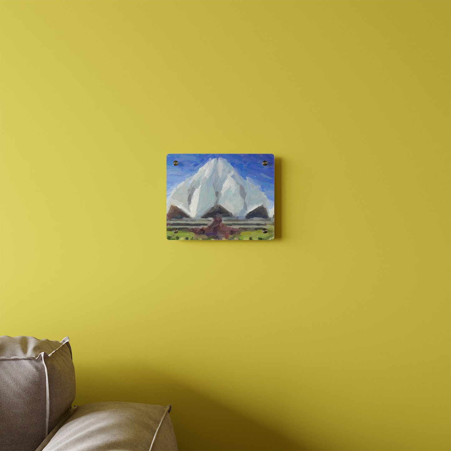 Acrylic Wall Art Panels ... Bahai'i-House-Of-Worship ... "New Delhi's World-Famous Lotus Temple" ... Original Works ... Delhi, India: Circa 2003-2007 ...