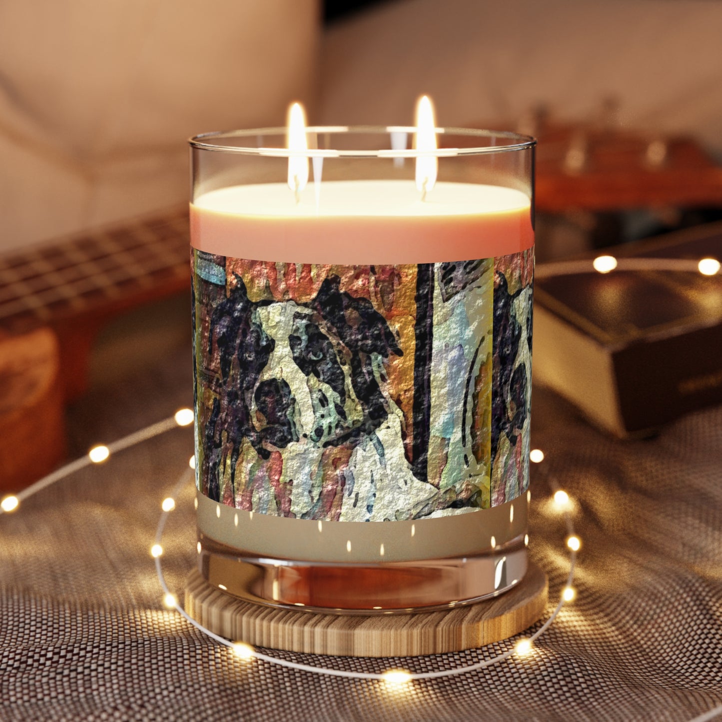 Scented Candle - Full Glass, 11oz ... Ozzy-Hippensteel ... "Don't Cry Now ... Dry-Your-Eyes ... On-The-Wind". Original Works. May 2023.