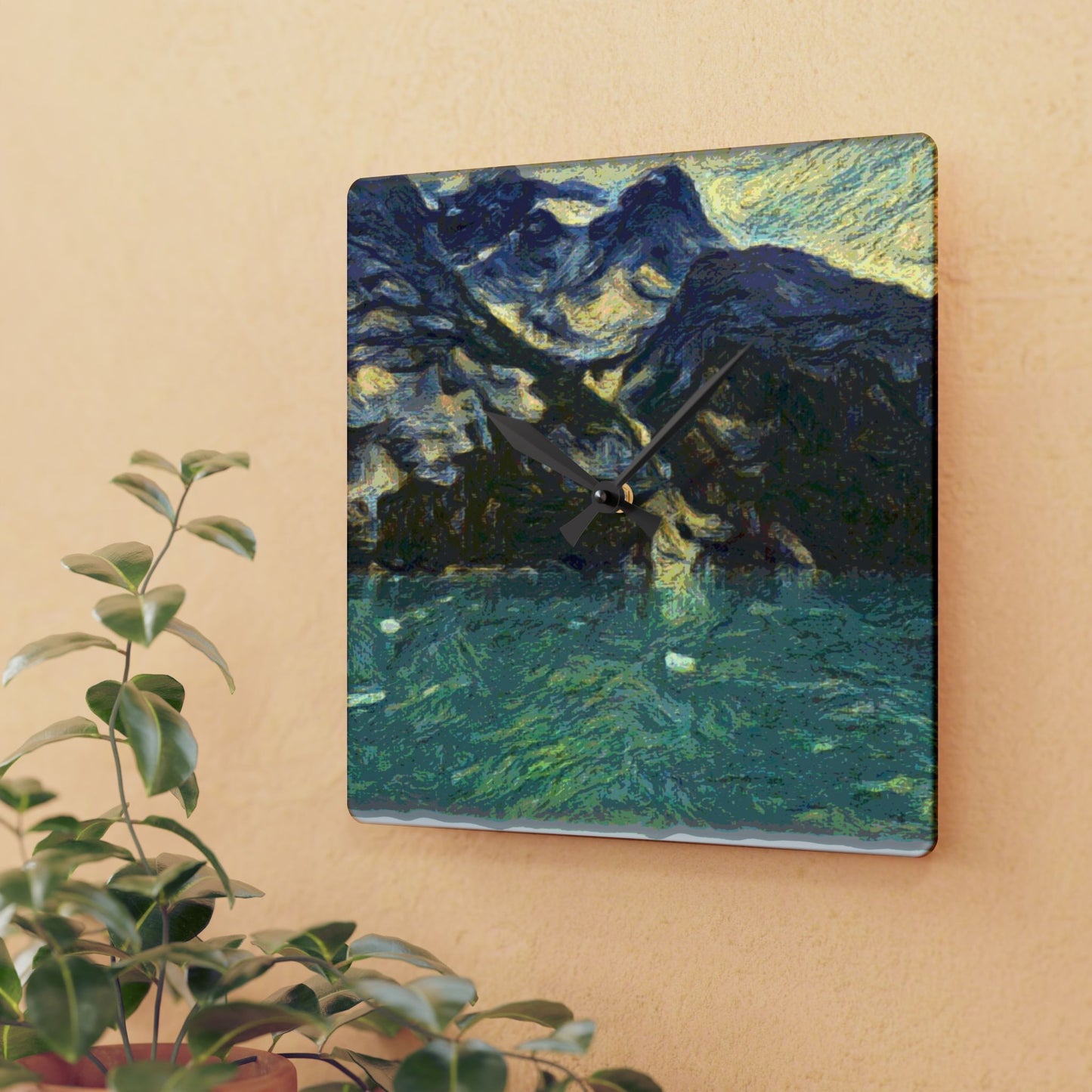 Acrylic Wall Clock ... Tracy Arm Fjord ... South Of Skagway, Alaska ... Summer: June 2024 ... Original Works ...