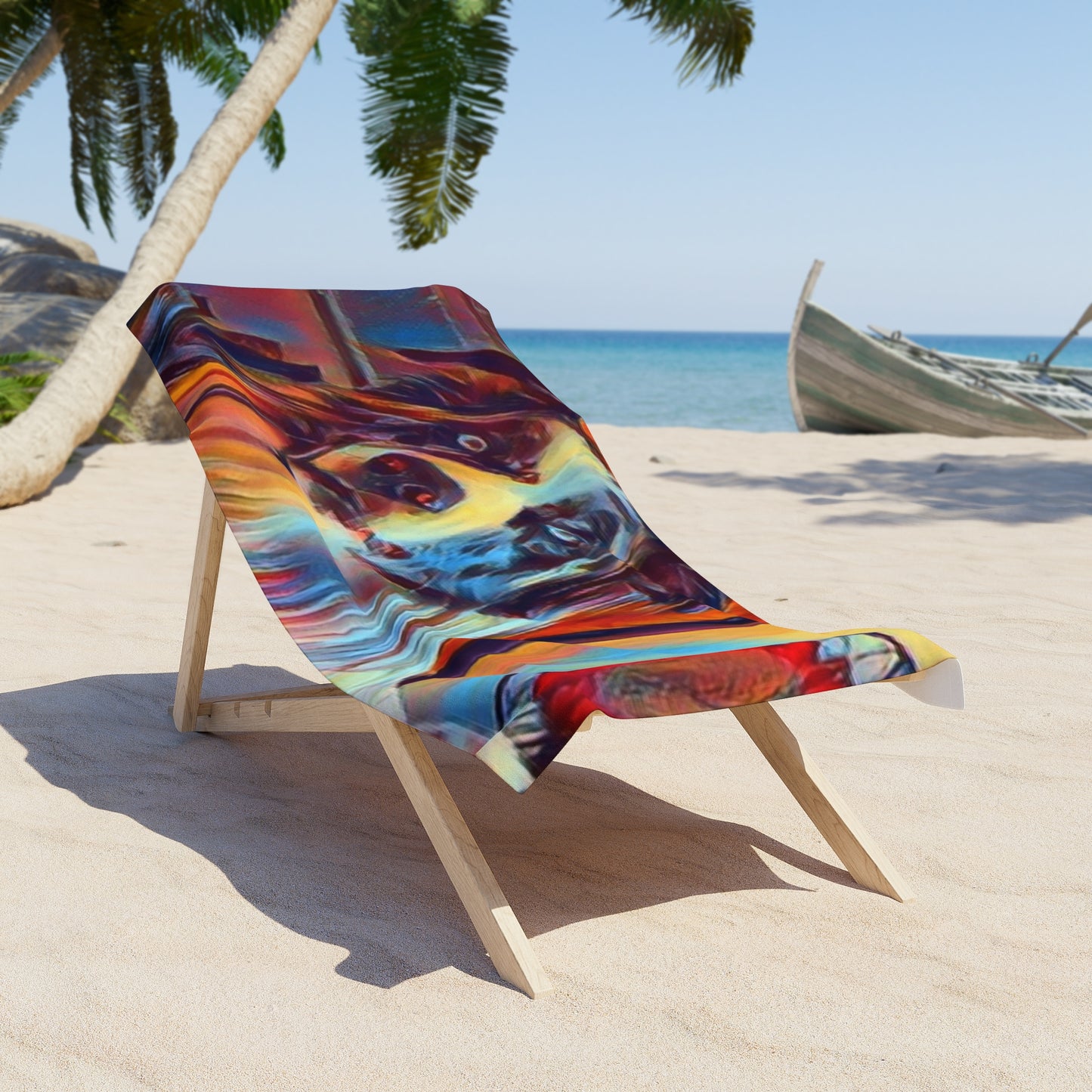 Beach Towel ... Ozzy-Hippensteel ... "Don't Cry Now ... Dry-Your-Eyes ... On-The-Wind". Original Works. May 2023.
