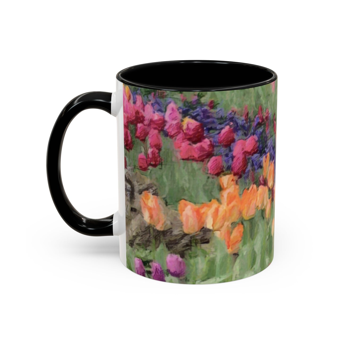 Accent Coffee Mug (11, 15oz) ... Skagit Valley Tulips ... Skagit Valley, Washington ... Family Archives ... Original Works ... Circa 1980's ...