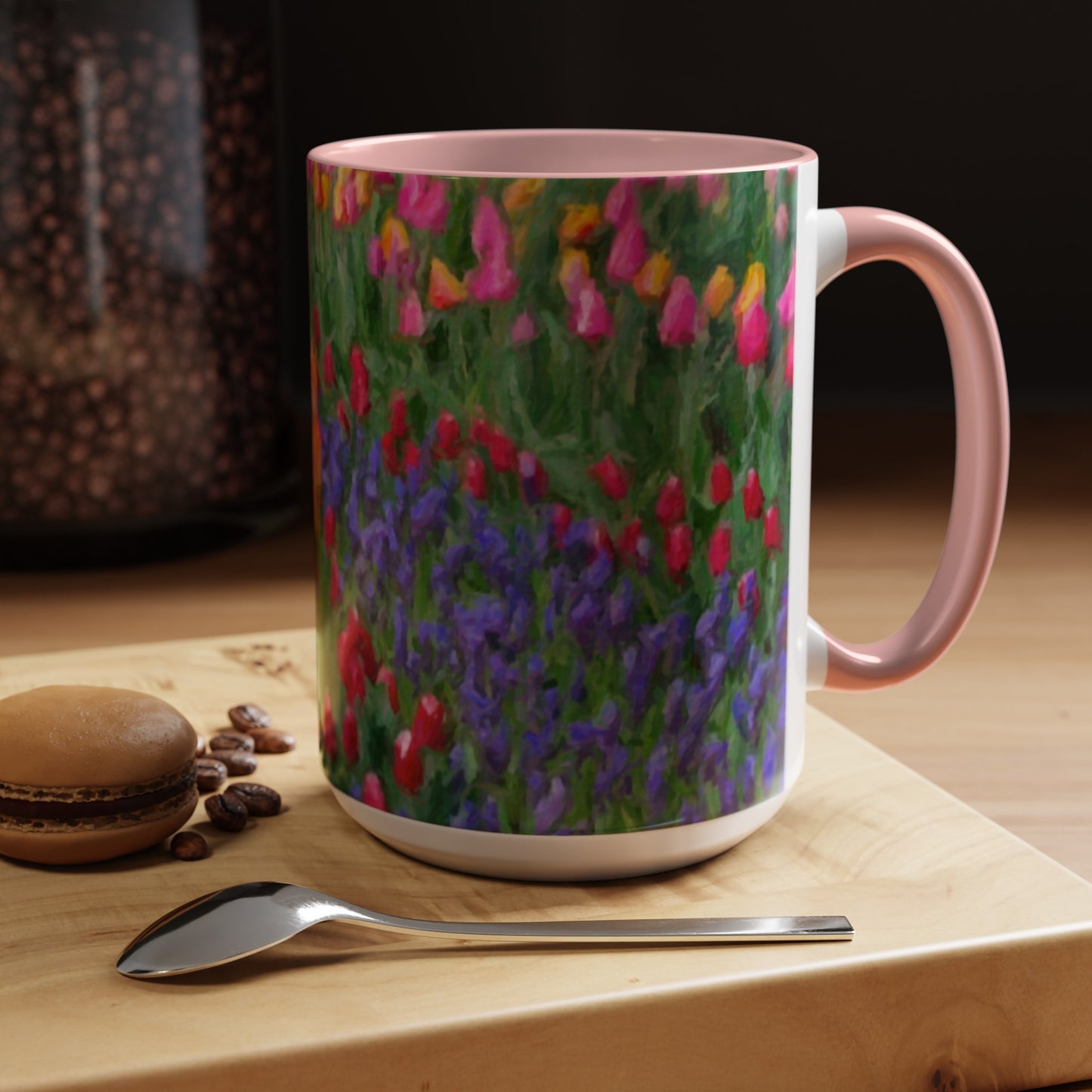 Accent Coffee Mug (11, 15oz) ... Skagit Valley Tulips ... Skagit Valley, Washington ... Family Archives ... Original Works ... Circa 1980's ...
