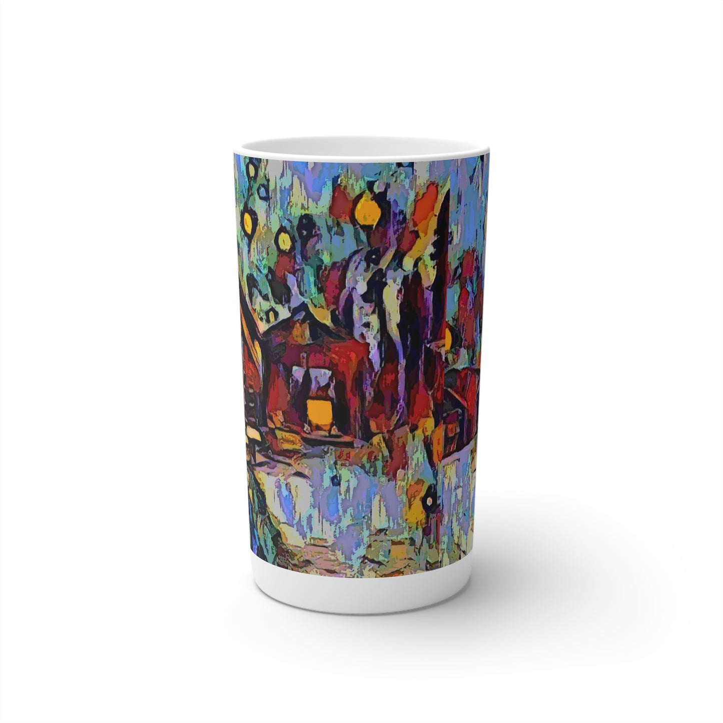 Conical Coffee Mugs (3oz, 8oz, 12oz) ... A Very Abstract "Mountain Winter Scene" ... Original Works. Copyright Phot's Photo_LODA: Les Objets D'Art. December 2023 ...