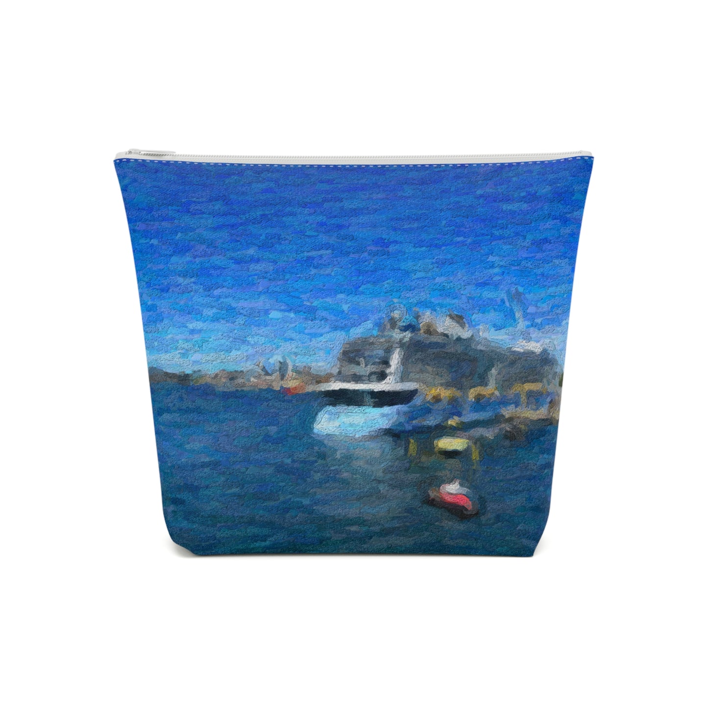 Cotton Cosmetic Bag ... Into Vancouver Harbor We Arrive: Celebrity Edge-Cruise ... Vancouver, British Columbia ... June 2024 ... Original Works